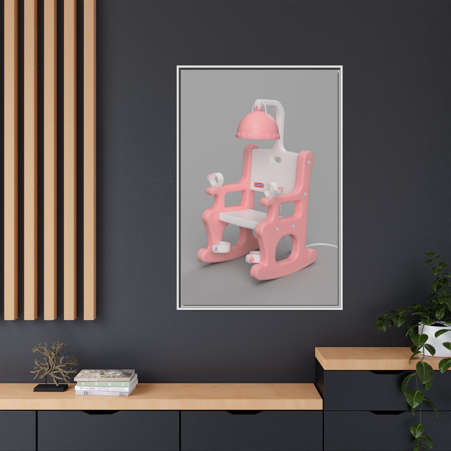 Electric Chair Framed Canvas Gallery Wrap