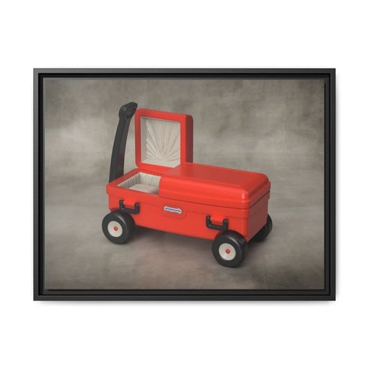 Casket Wagon Framed Canvas Gallery Wrap