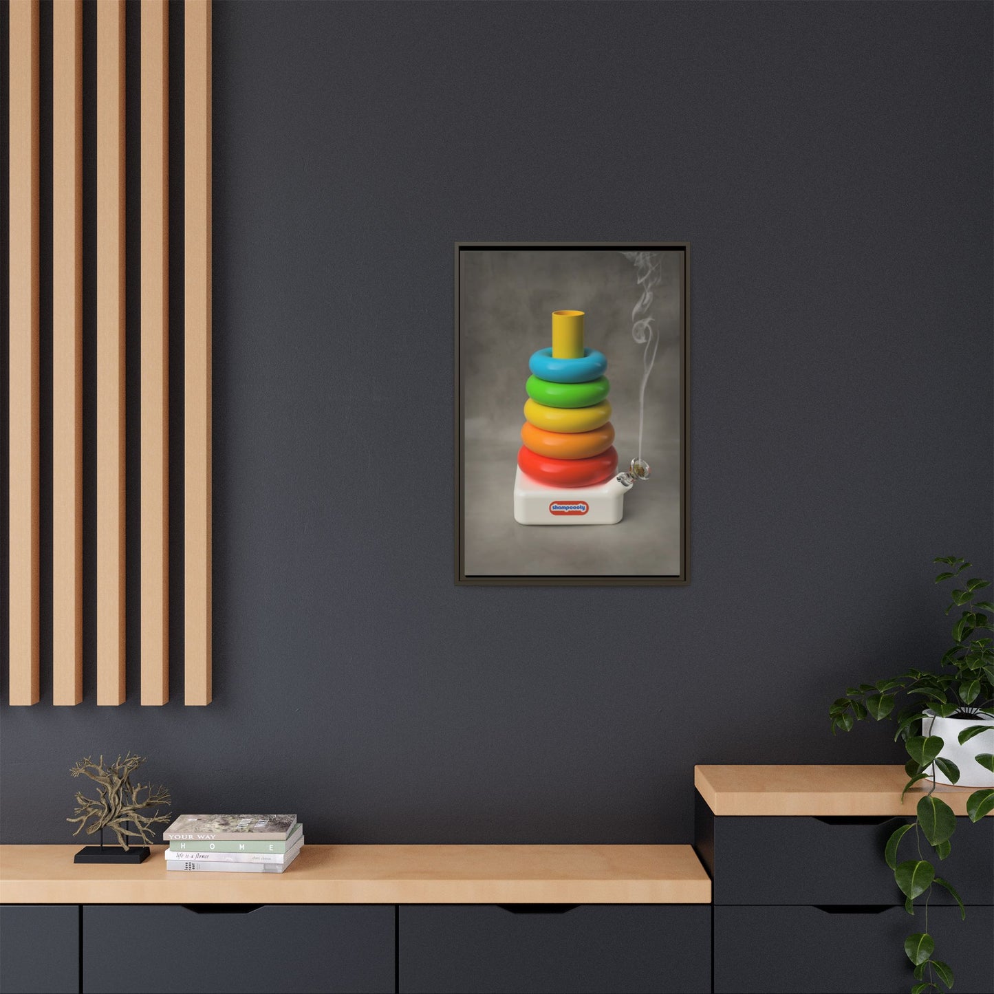 Happy Bubbler Framed Gallery Canvas Wrap