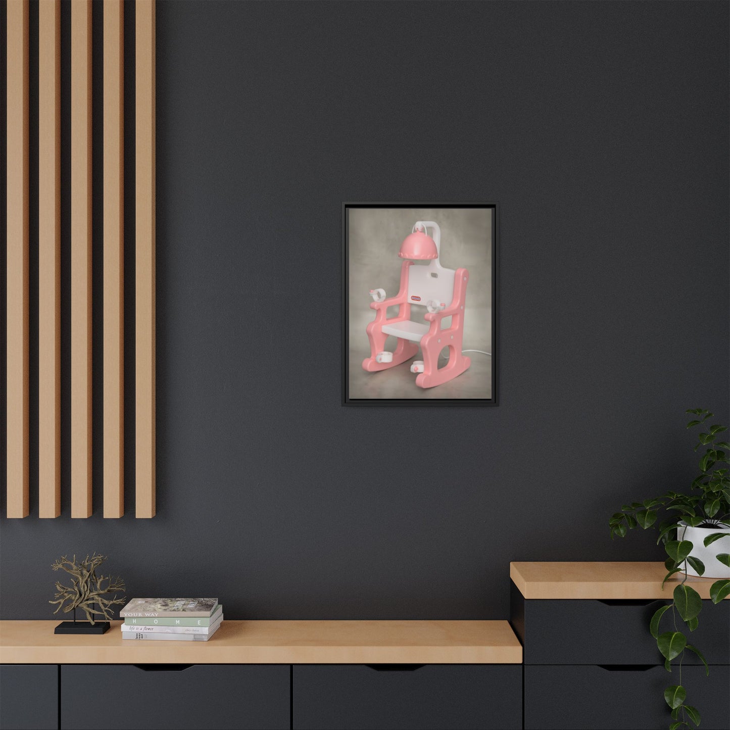 Electric Chair Framed Canvas Gallery Wrap
