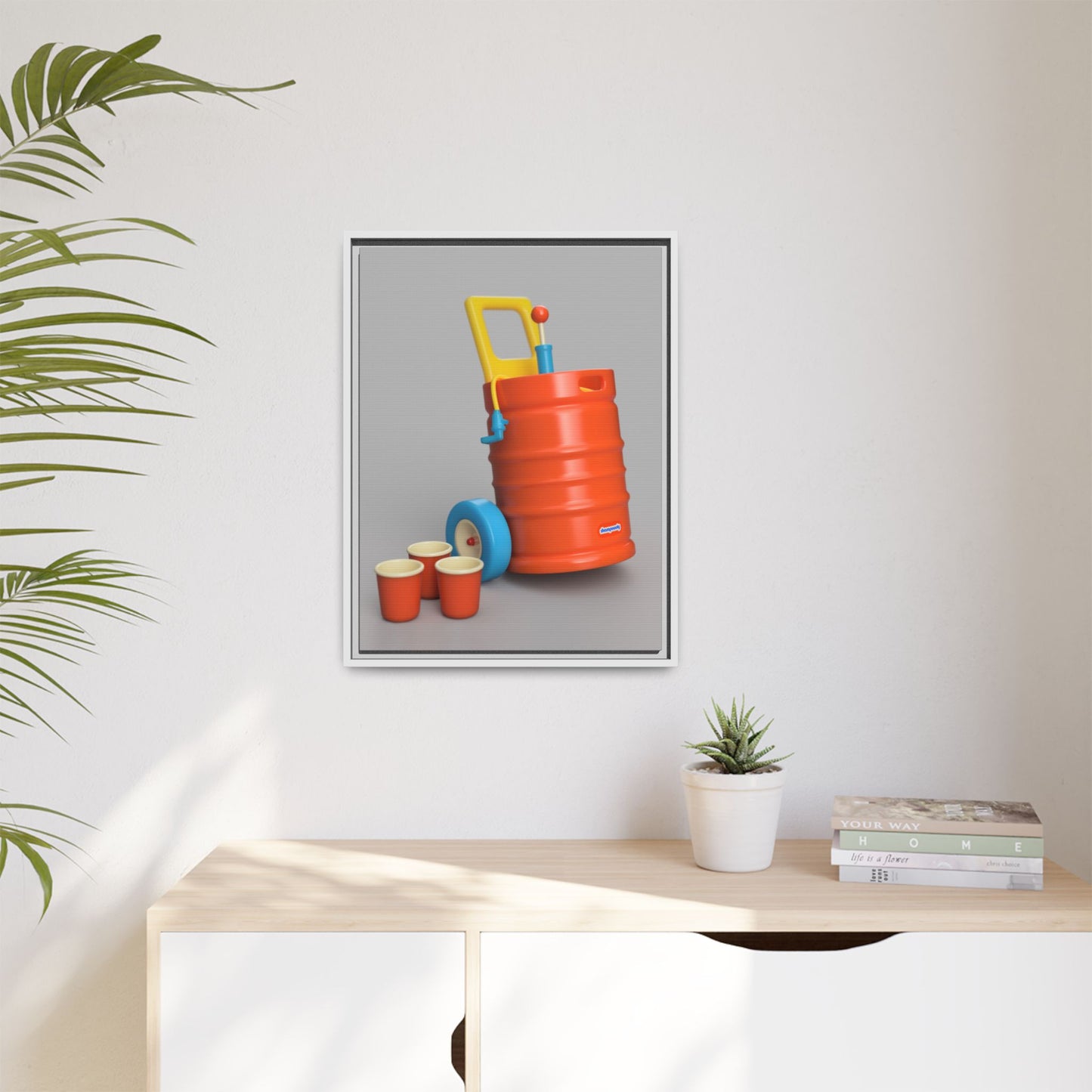 Keg Framed Canvas Gallery Wrap