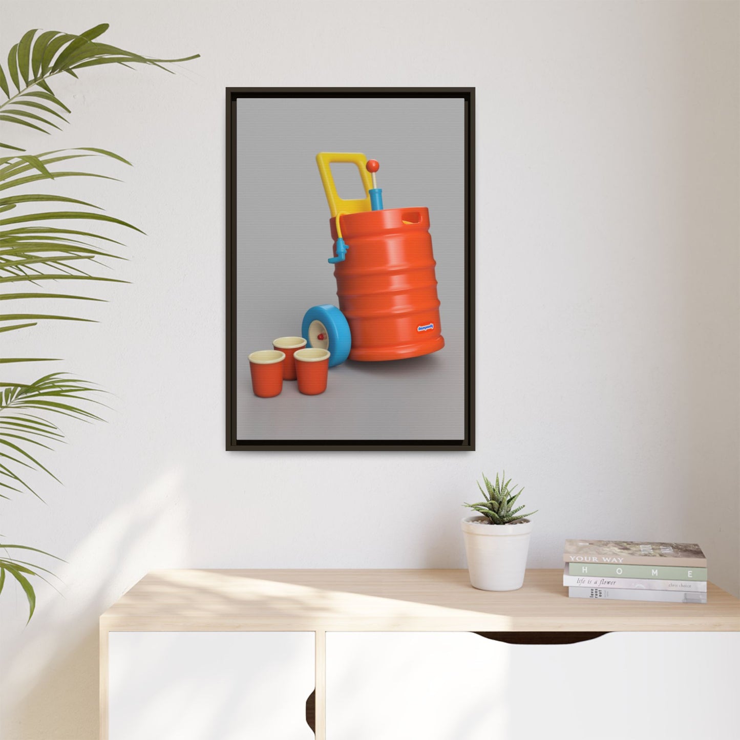 Keg Framed Canvas Gallery Wrap