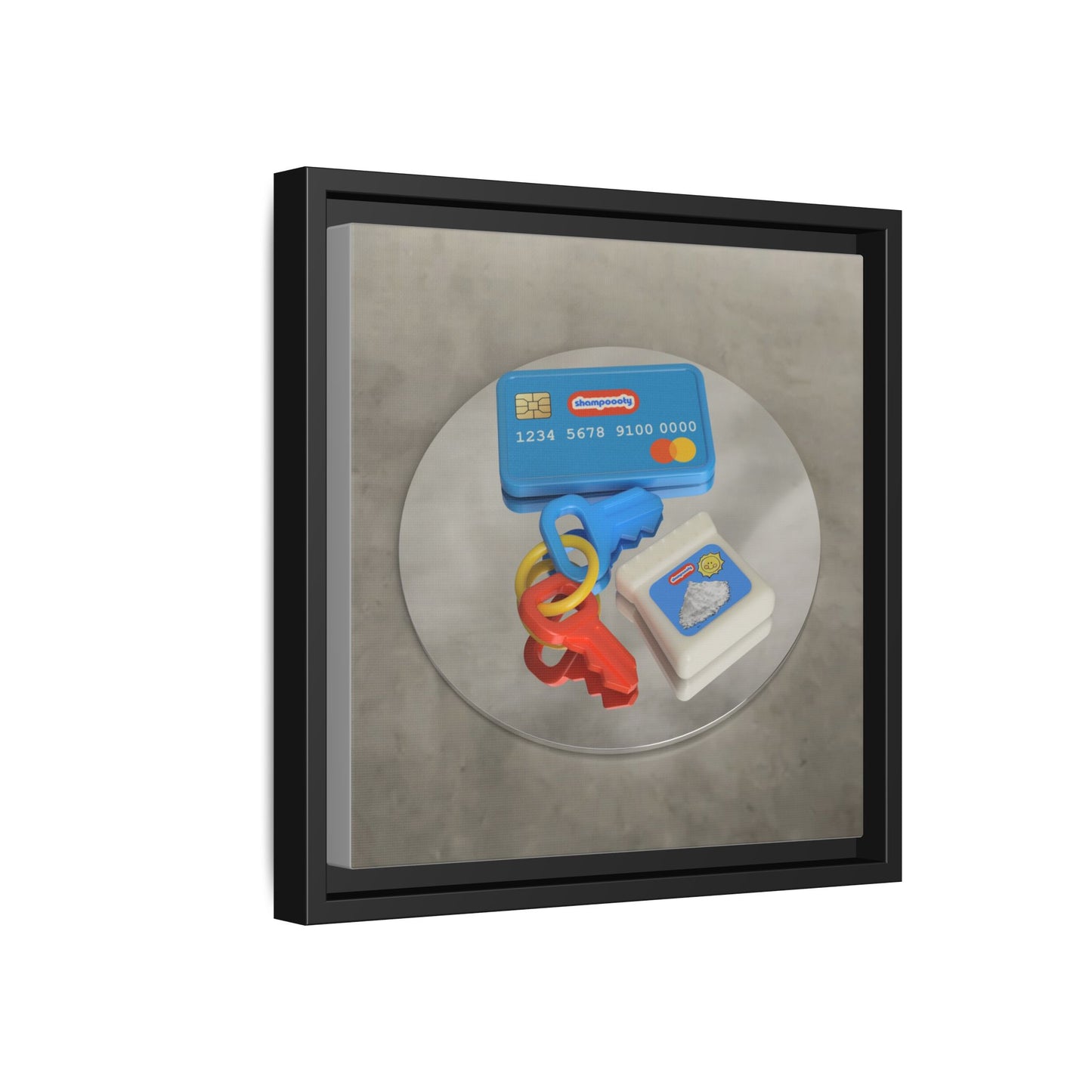 Cocaine Framed Gallery Canvas Wrap