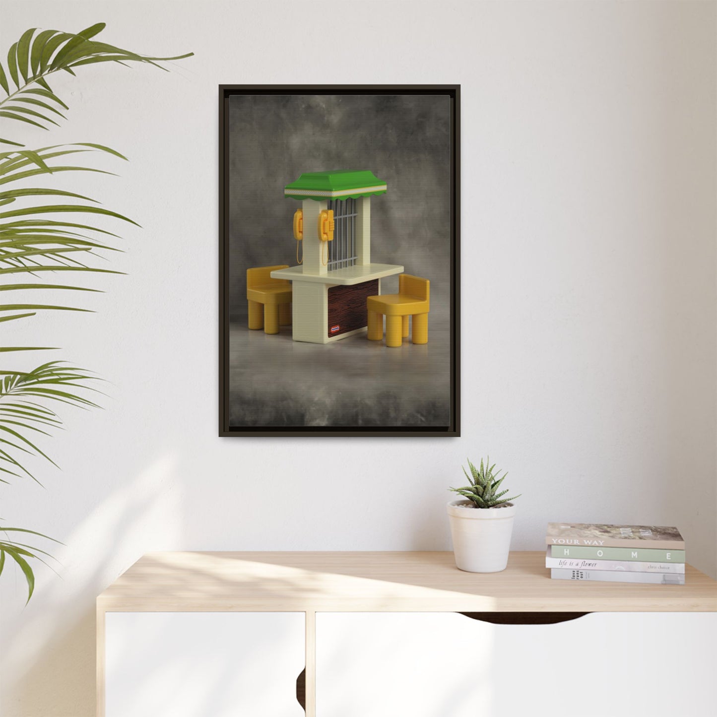 Visitation Booth Framed Canvas Gallery Wrap