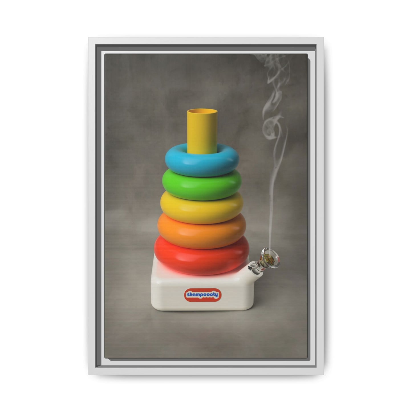 Happy Bubbler Framed Gallery Canvas Wrap