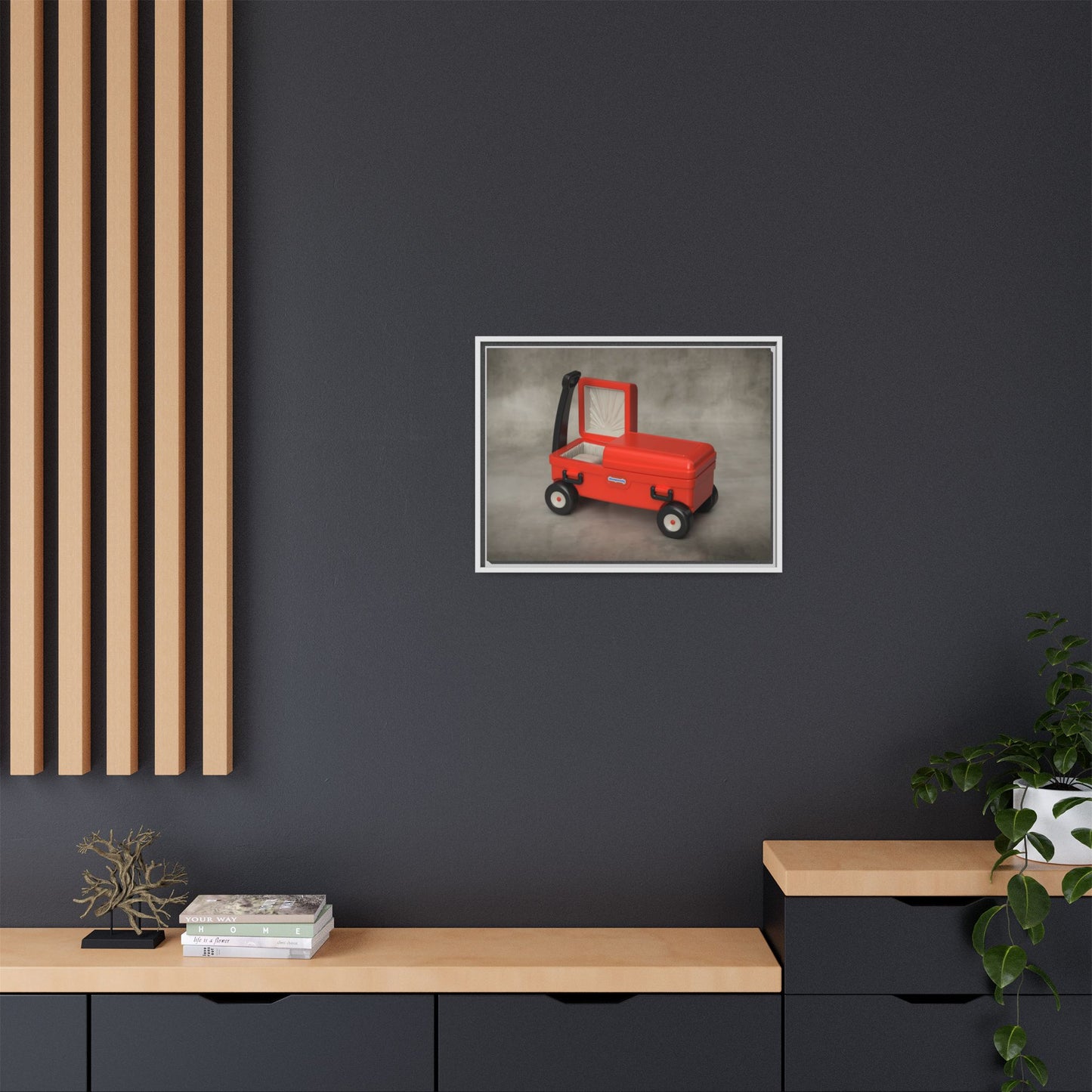 Casket Wagon Framed Canvas Gallery Wrap