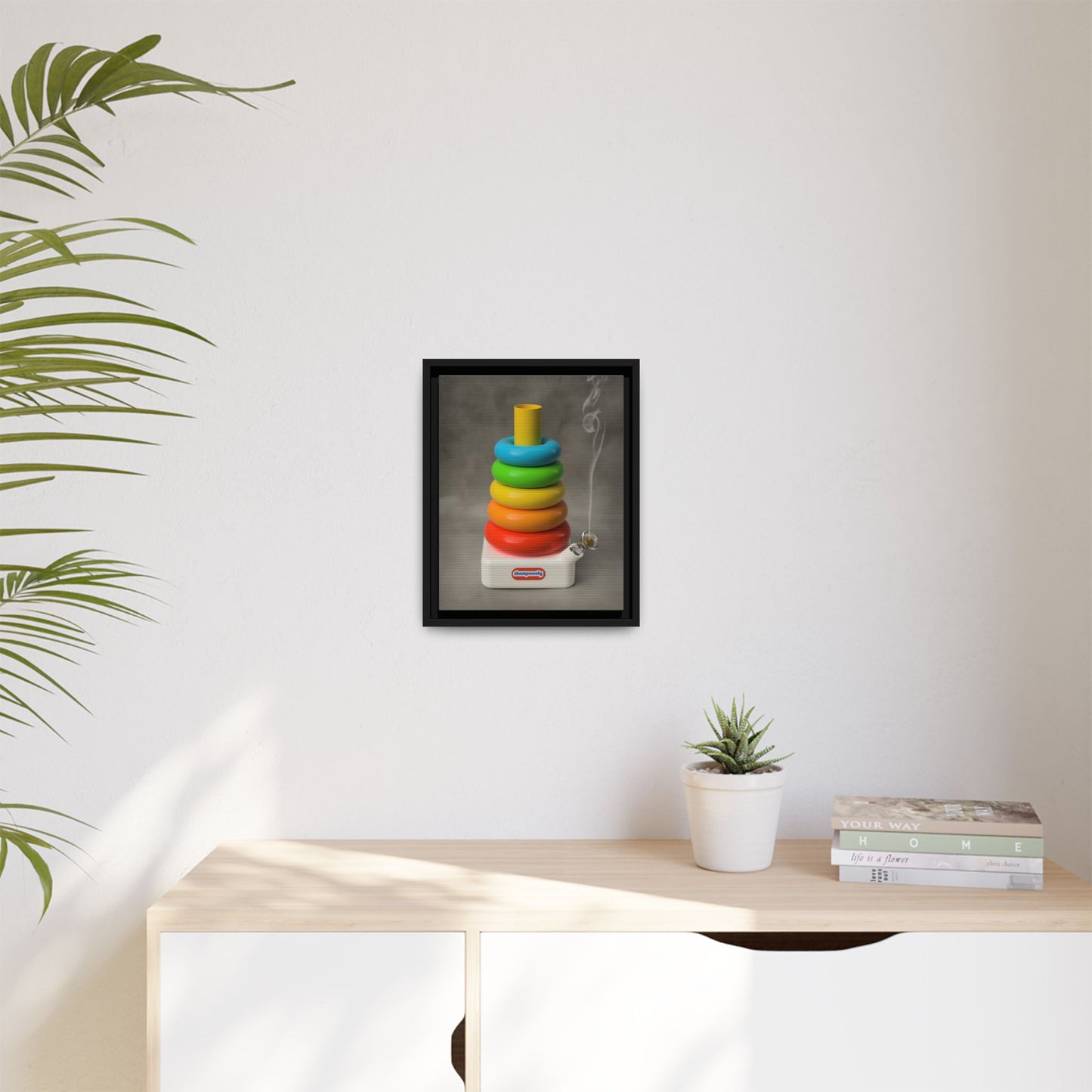 Happy Bubbler Framed Gallery Canvas Wrap