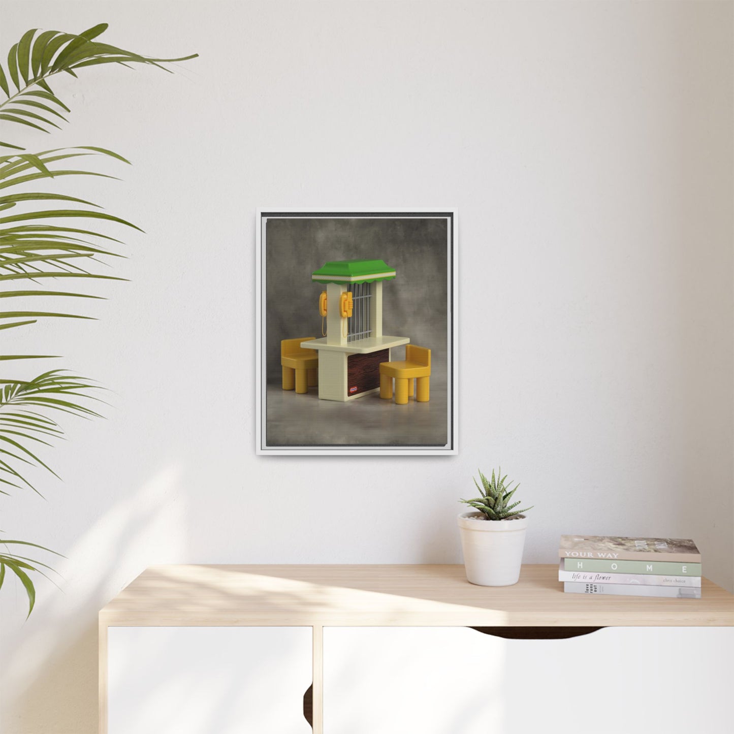 Visitation Booth Framed Canvas Gallery Wrap
