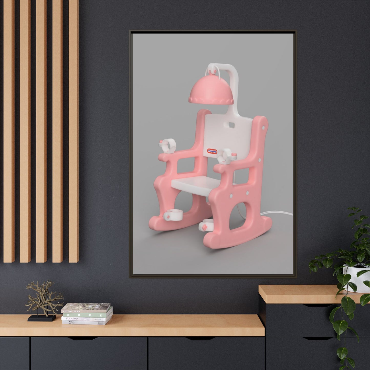 Electric Chair Framed Canvas Gallery Wrap