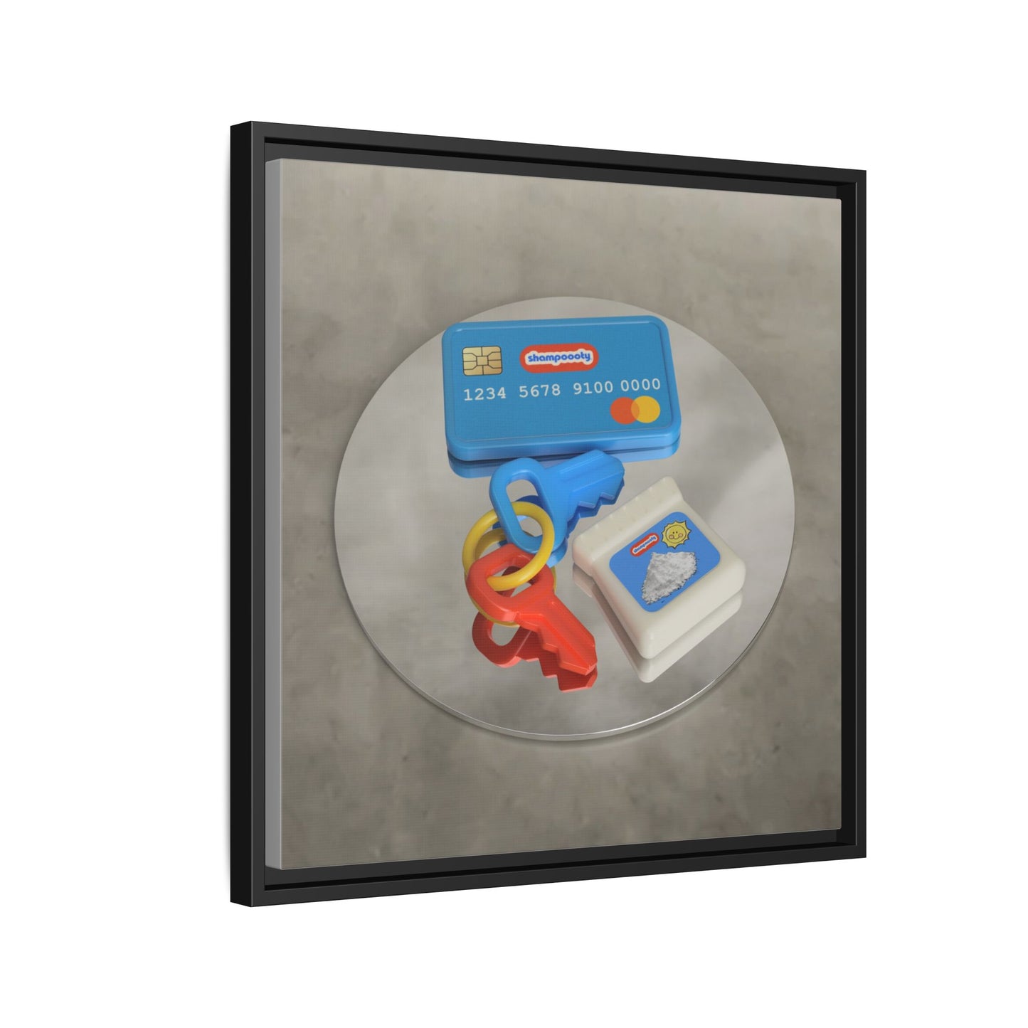 Cocaine Framed Gallery Canvas Wrap