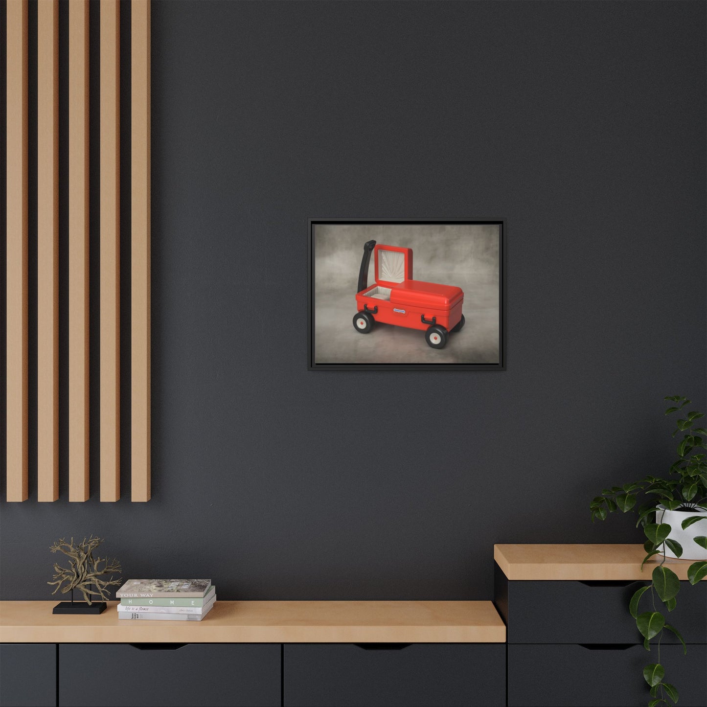 Casket Wagon Framed Canvas Gallery Wrap