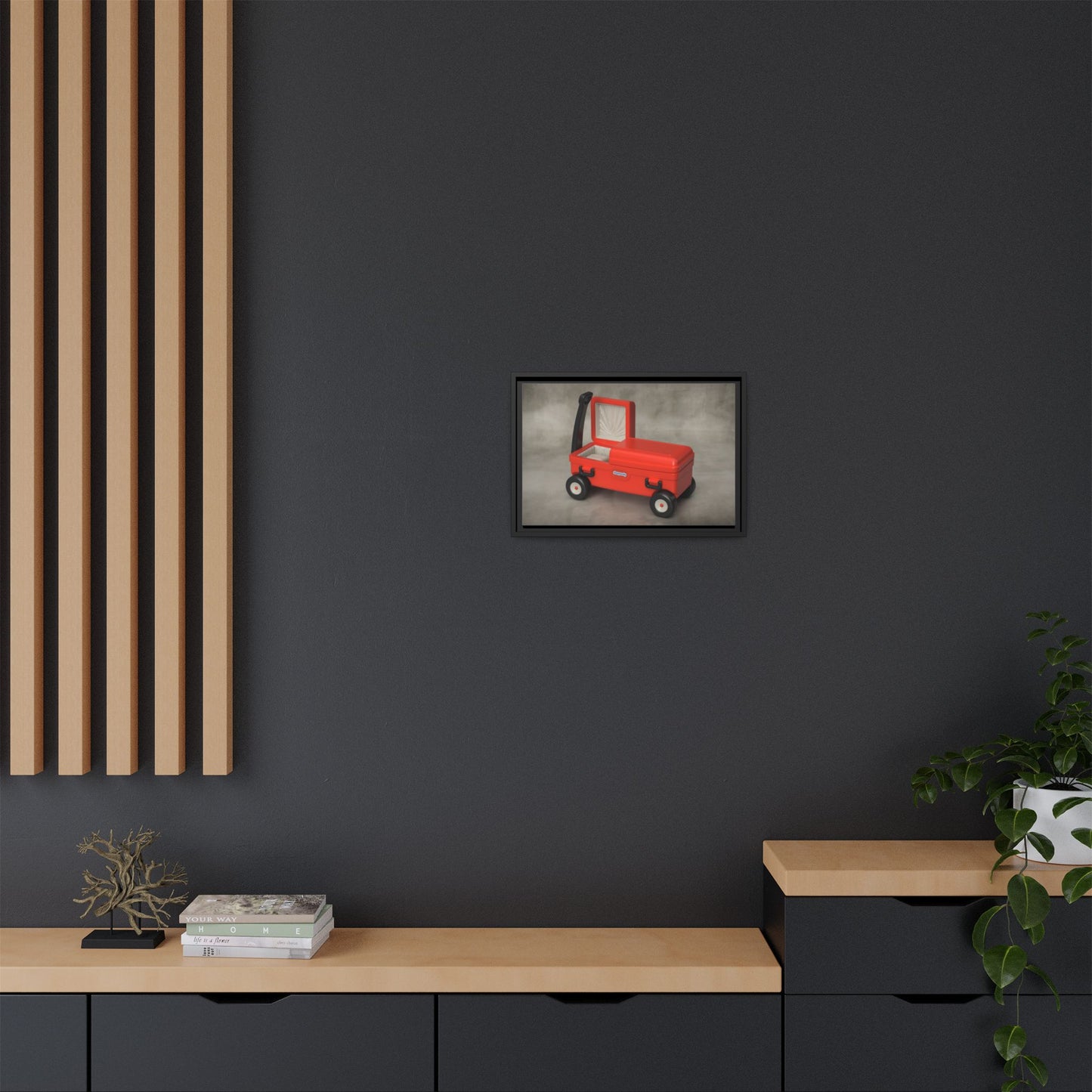 Casket Wagon Framed Canvas Gallery Wrap