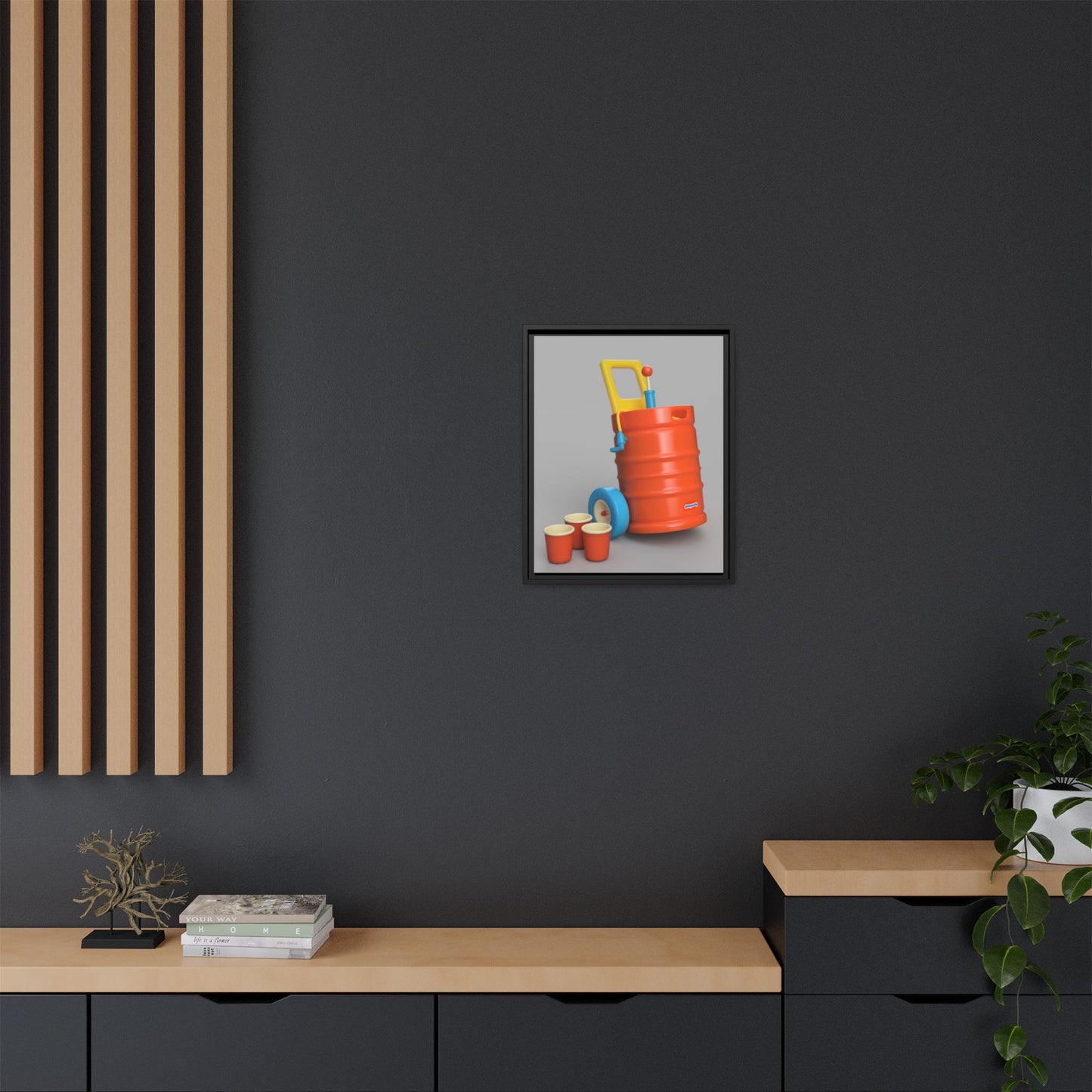 Keg Framed Canvas Gallery Wrap