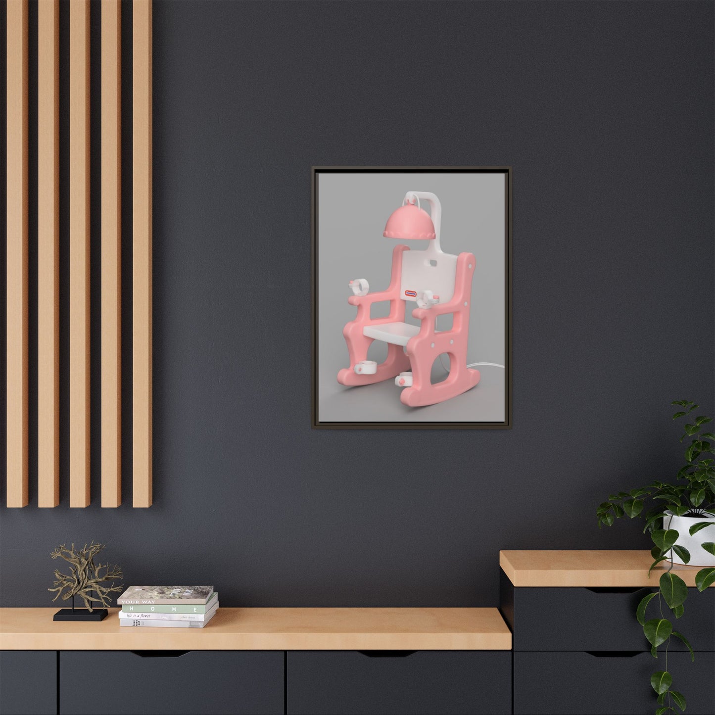 Electric Chair Framed Canvas Gallery Wrap