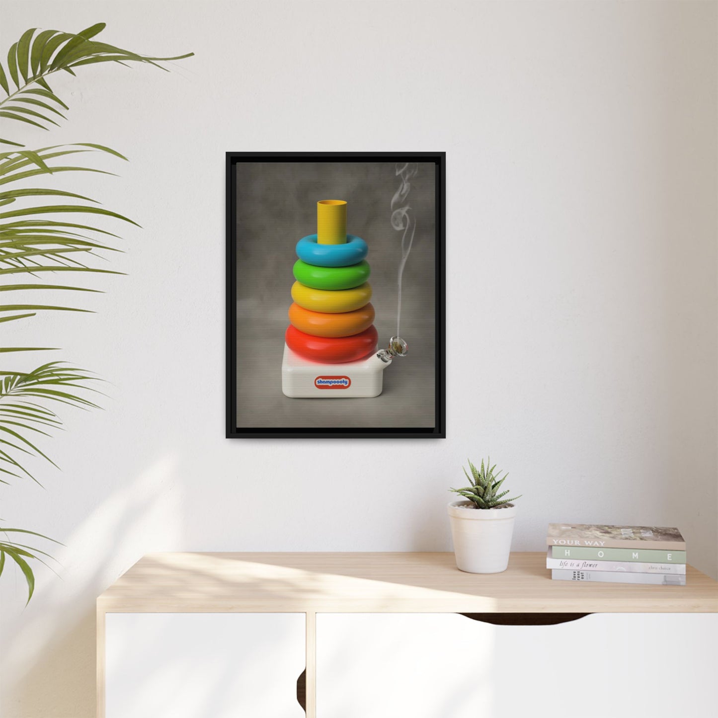 Happy Bubbler Framed Gallery Canvas Wrap