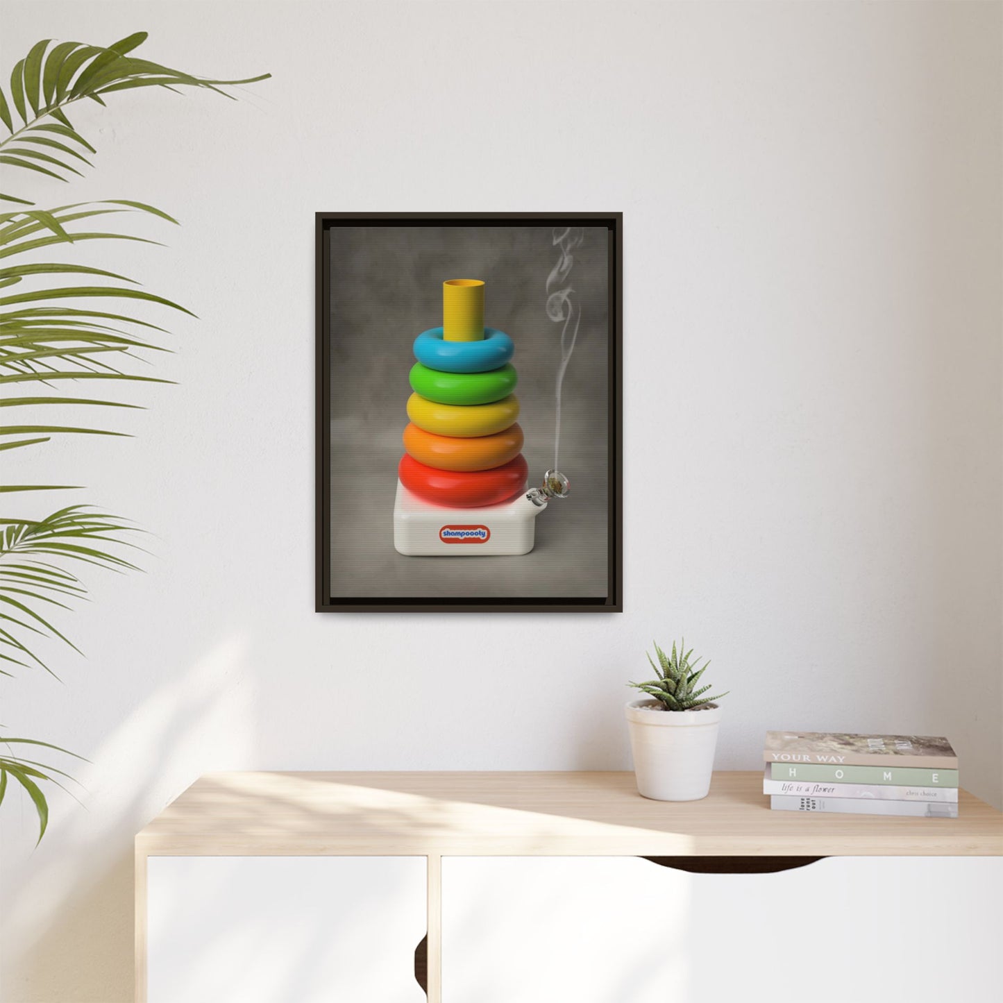 Happy Bubbler Framed Gallery Canvas Wrap