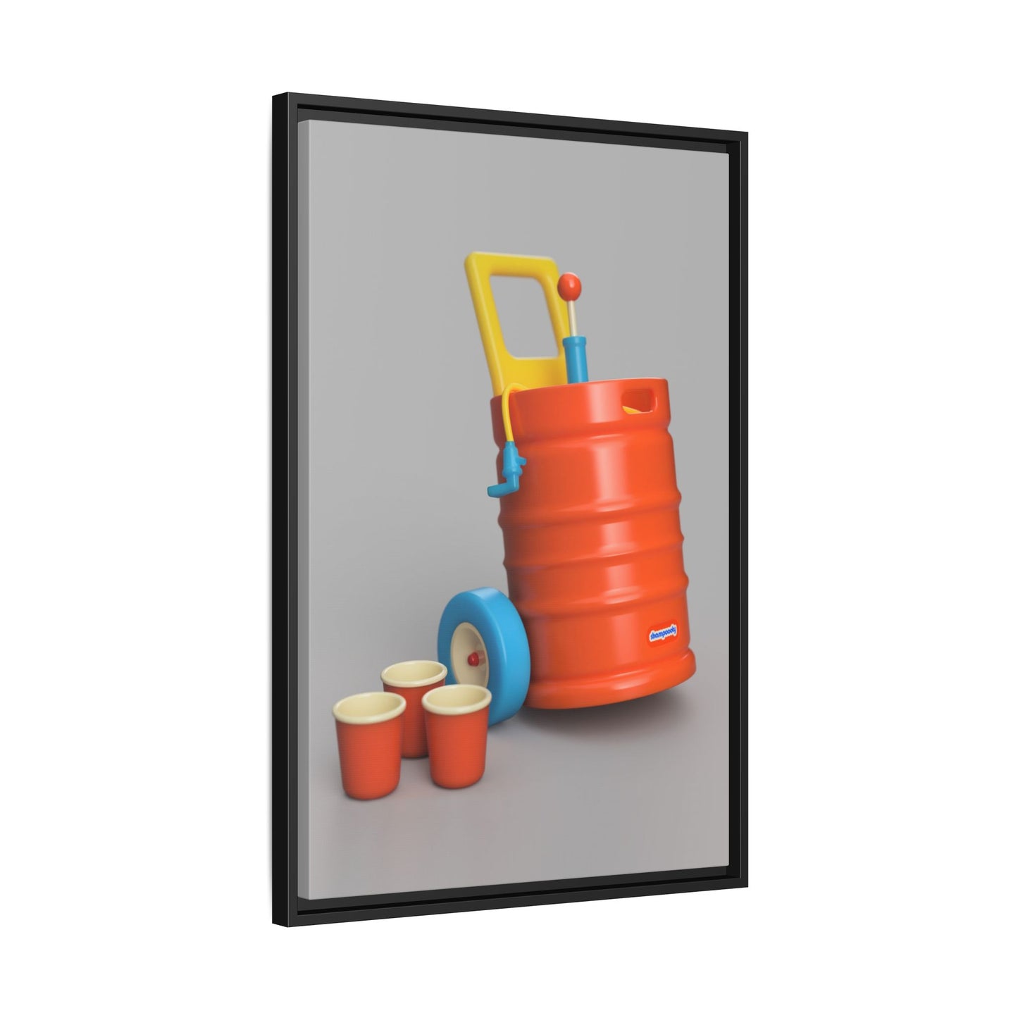 Keg Framed Canvas Gallery Wrap