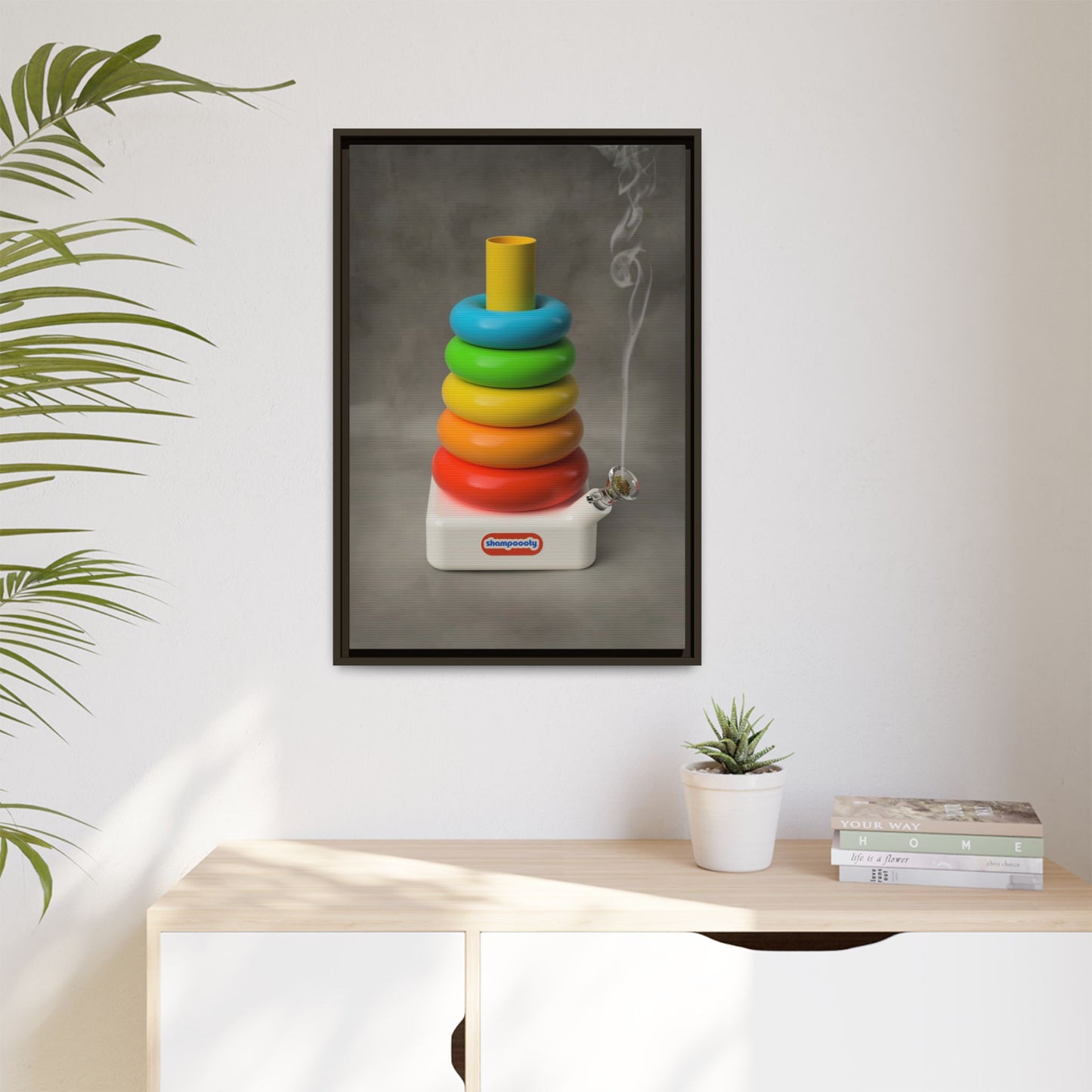Happy Bubbler Framed Gallery Canvas Wrap