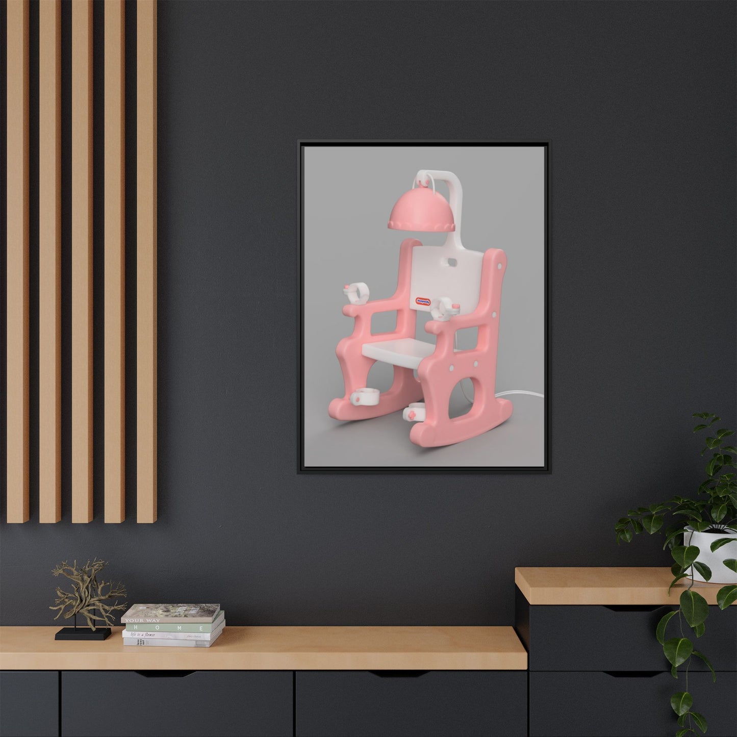 Electric Chair Framed Canvas Gallery Wrap