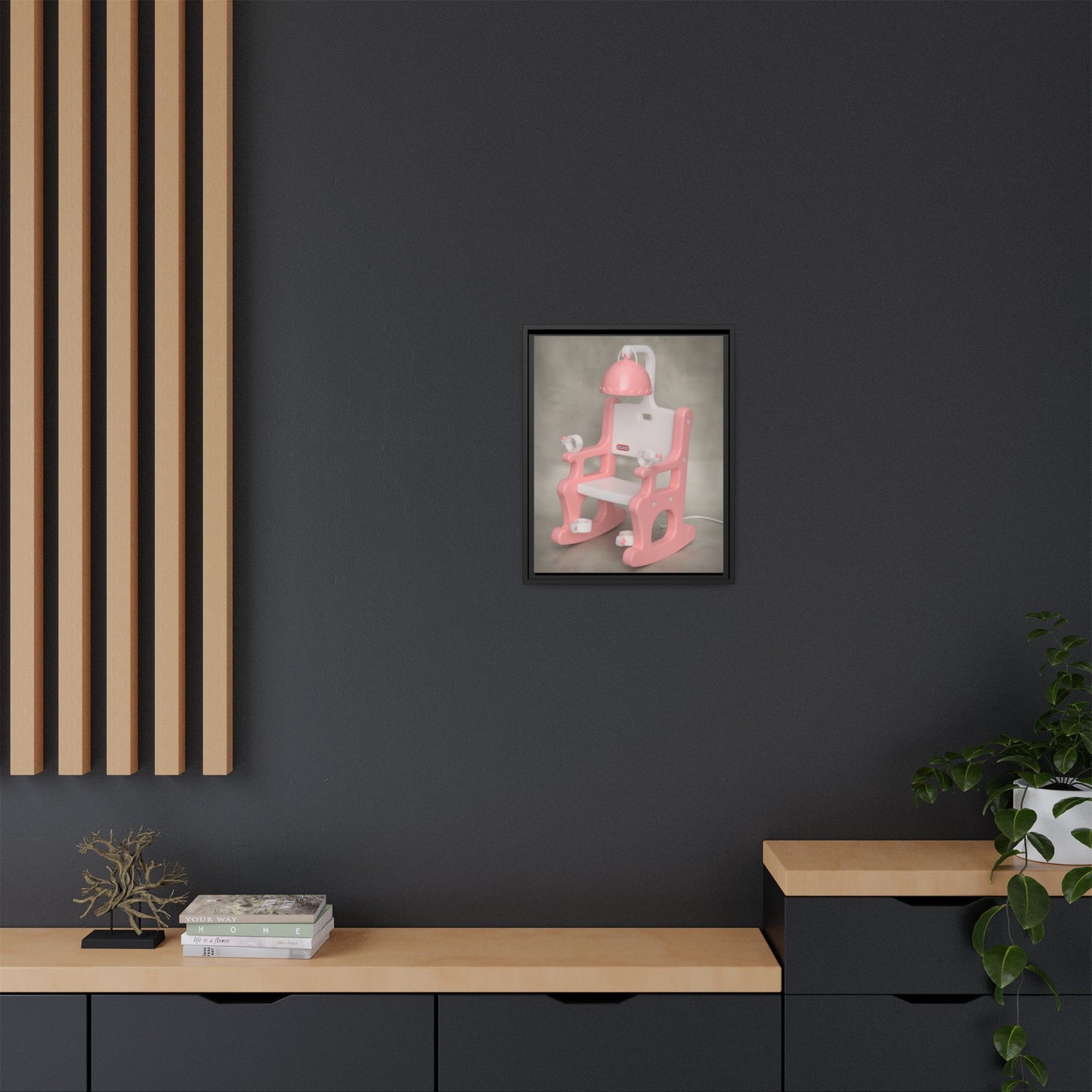 Electric Chair Framed Canvas Gallery Wrap