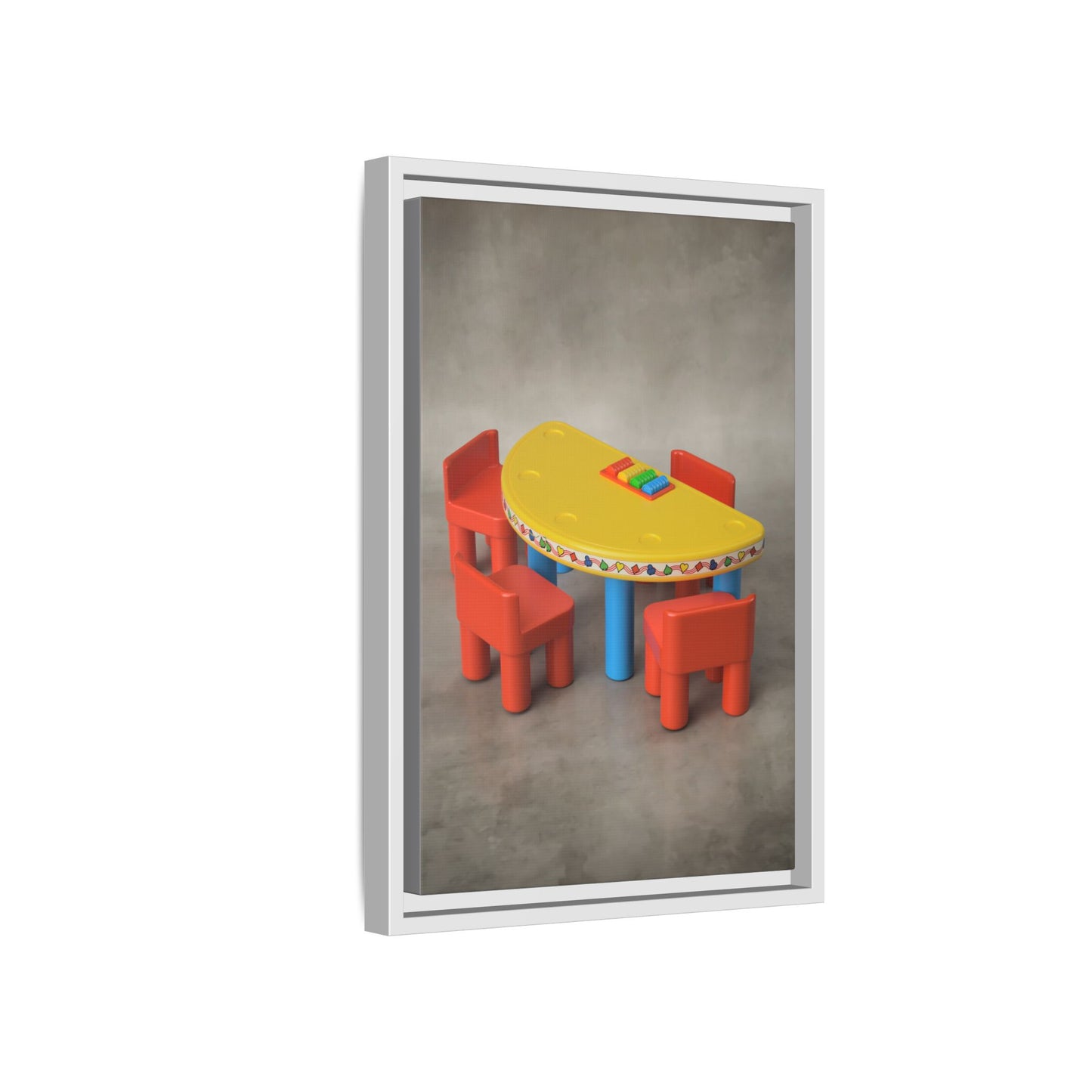 Poker Table Framed Canvas Gallery Wrap