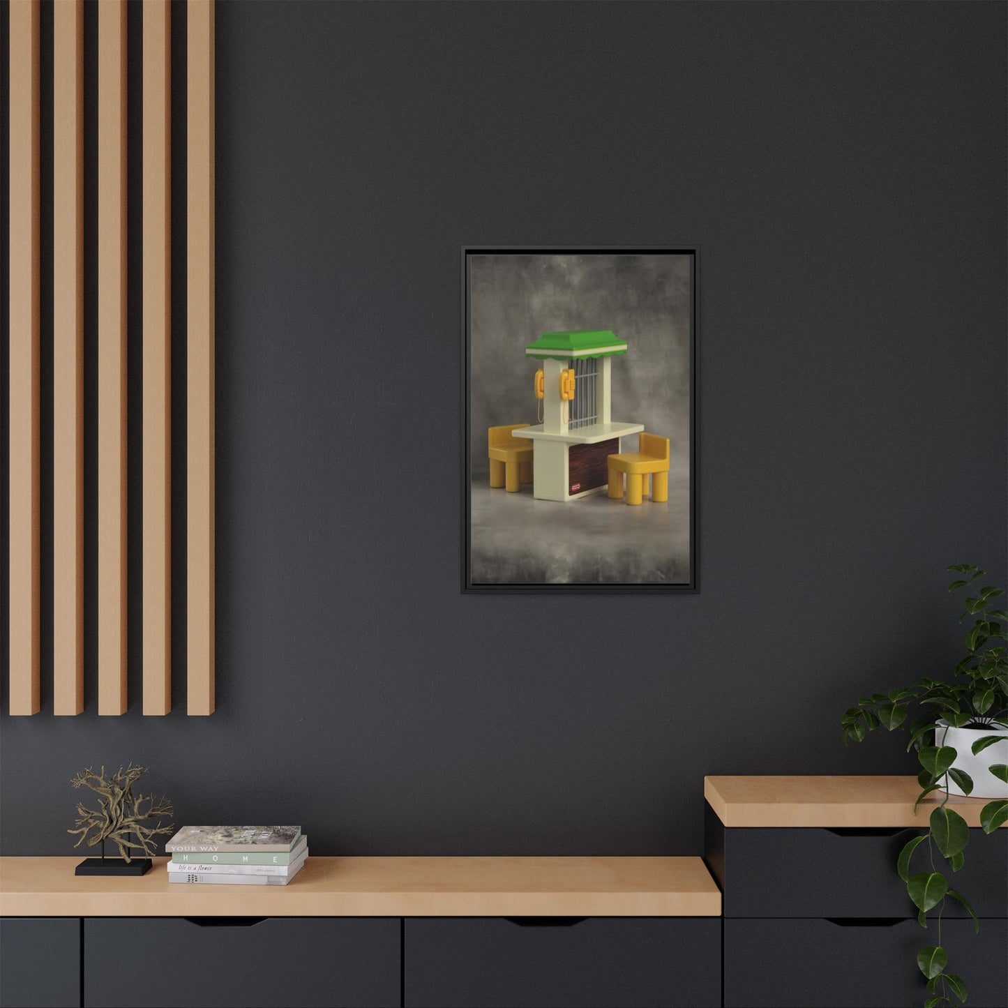 Visitation Booth Framed Canvas Gallery Wrap