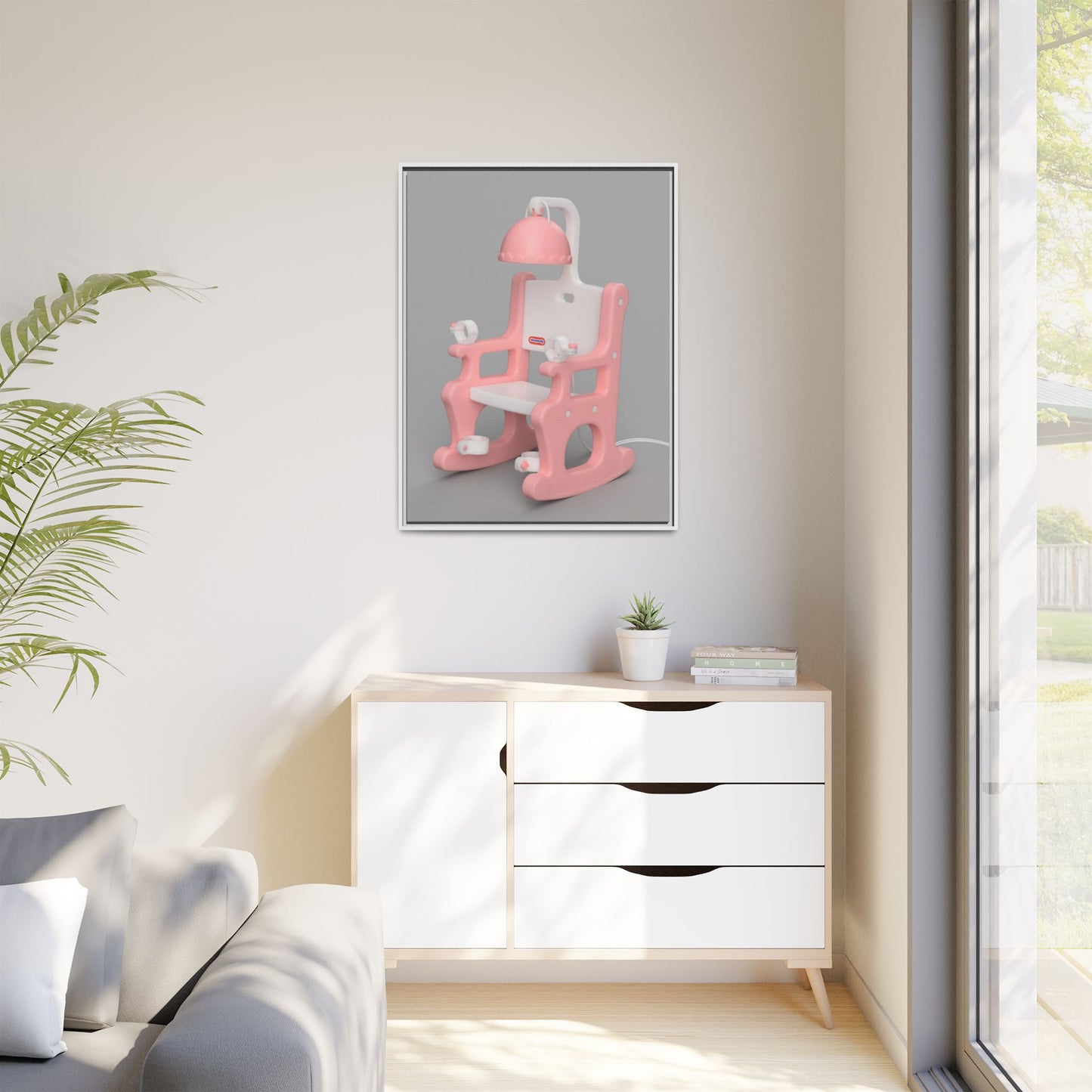 Electric Chair Framed Canvas Gallery Wrap