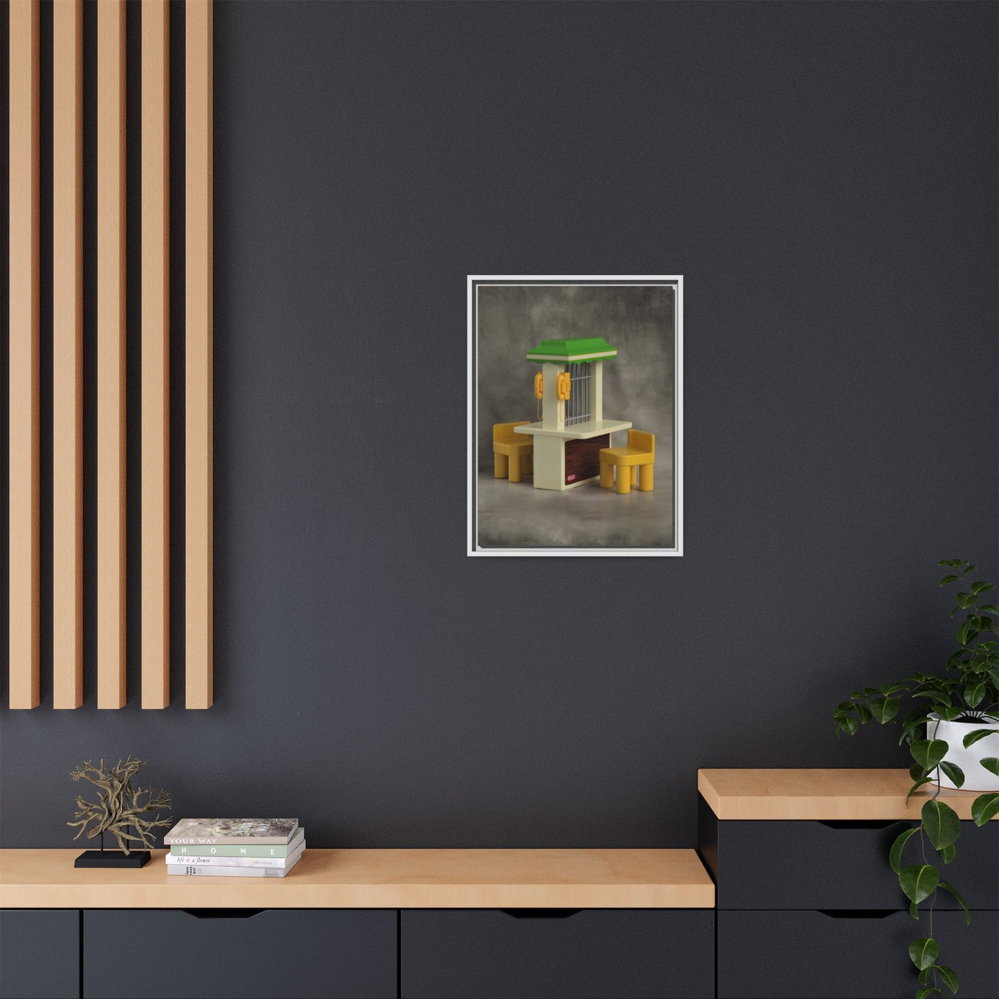 Visitation Booth Framed Canvas Gallery Wrap