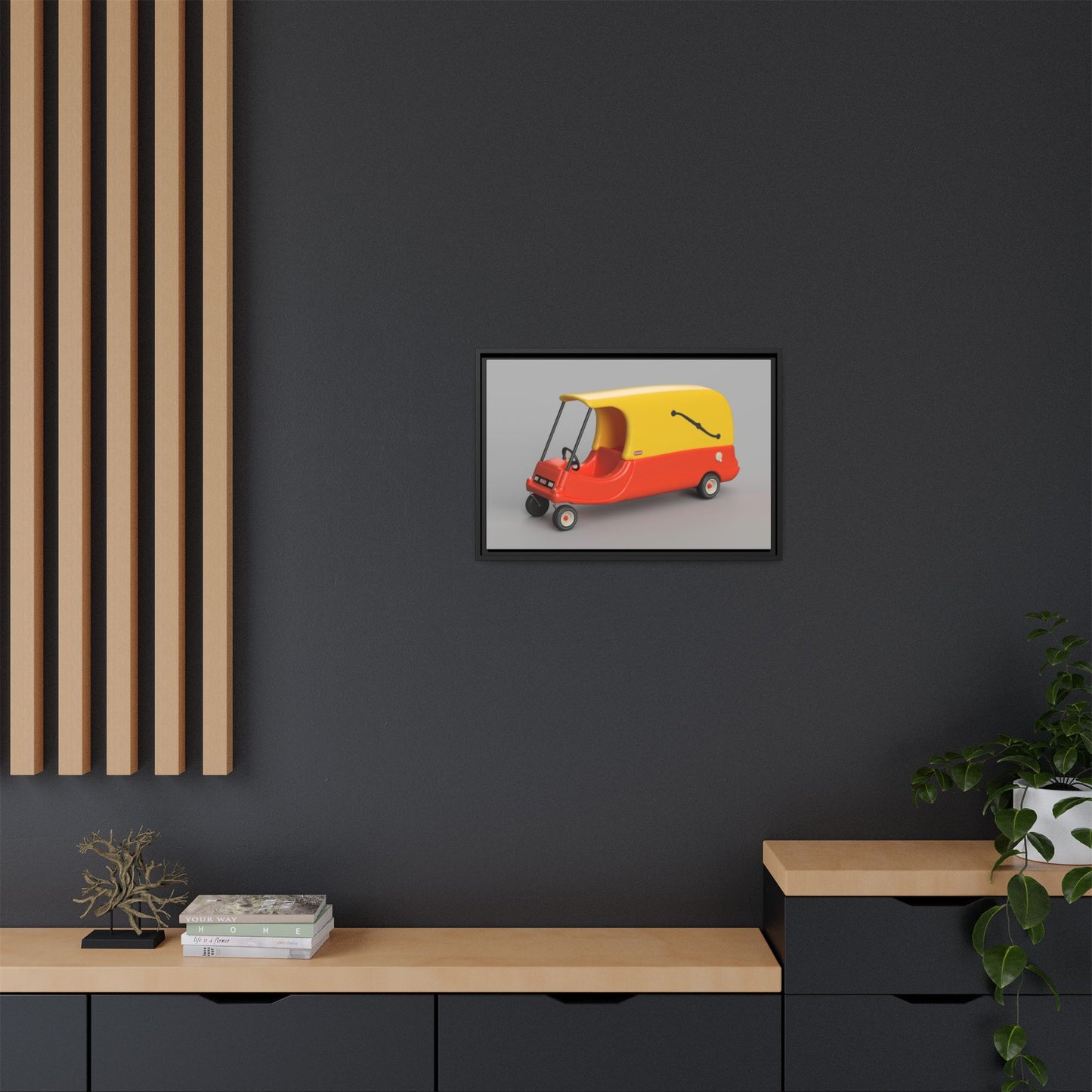 Cozy Hearse Framed Canvas Gallery Wrap