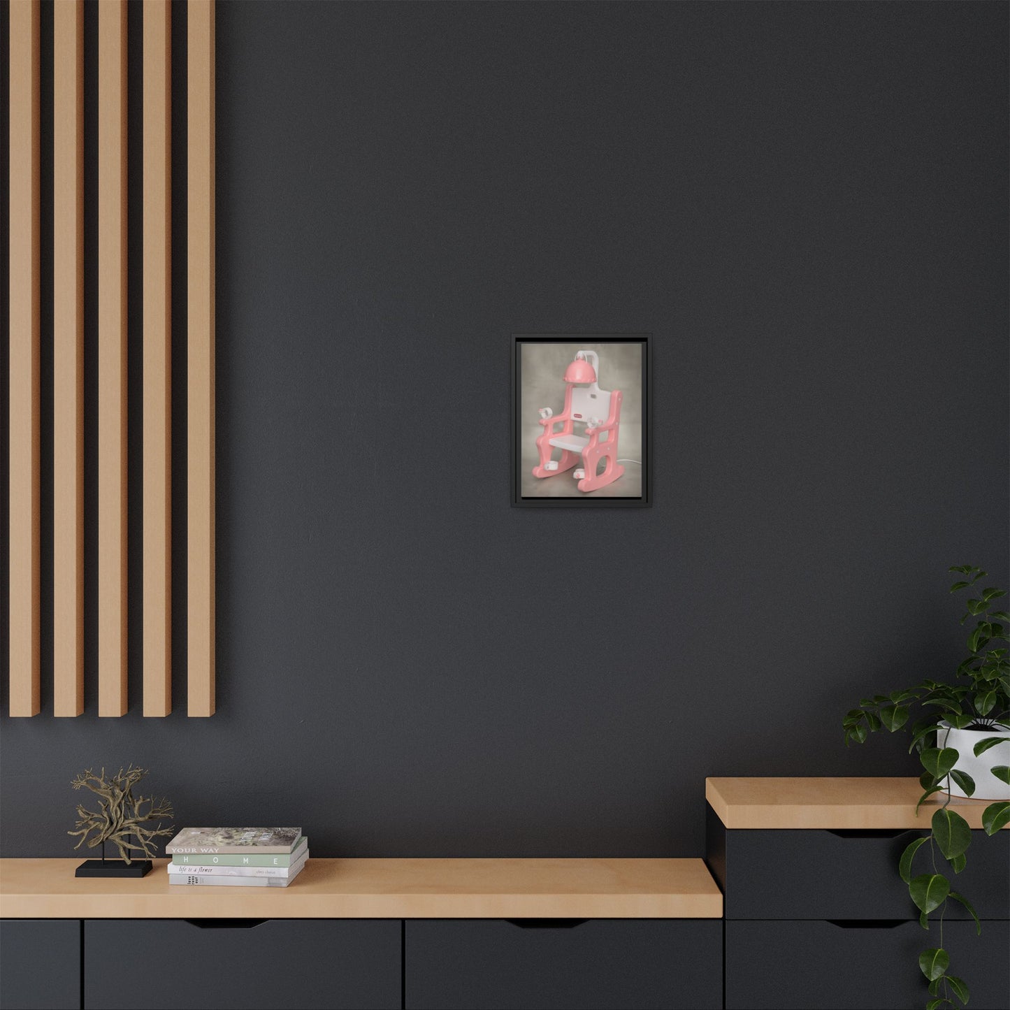 Electric Chair Framed Canvas Gallery Wrap