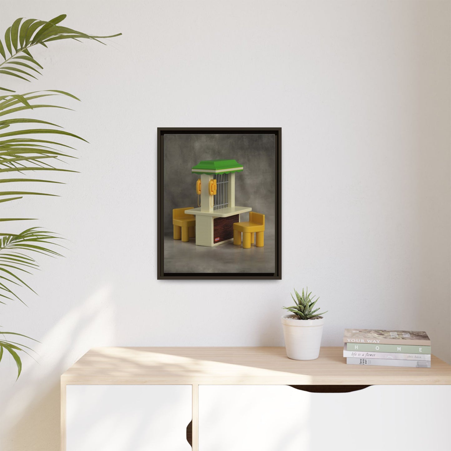 Visitation Booth Framed Canvas Gallery Wrap
