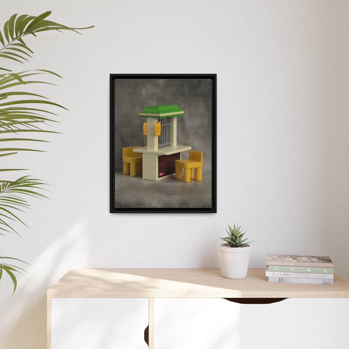 Visitation Booth Framed Canvas Gallery Wrap