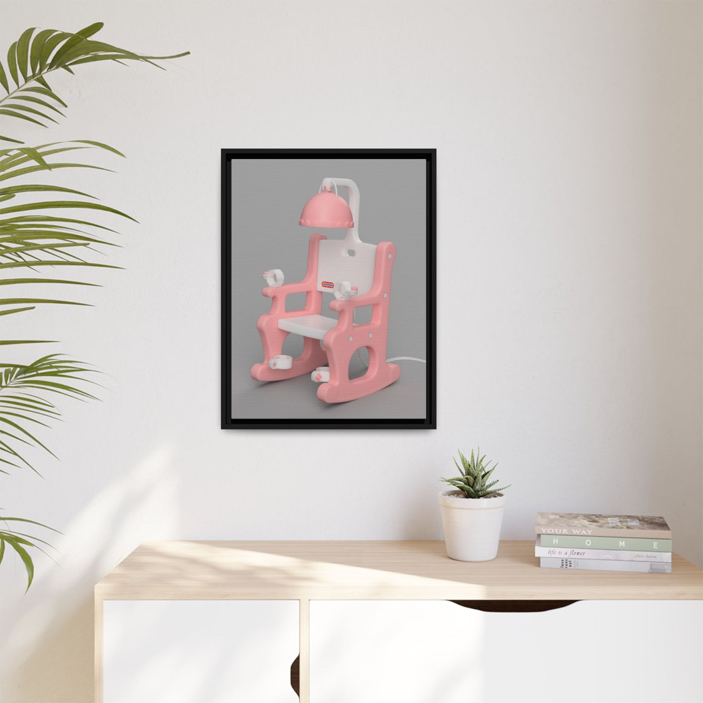 Electric Chair Framed Canvas Gallery Wrap