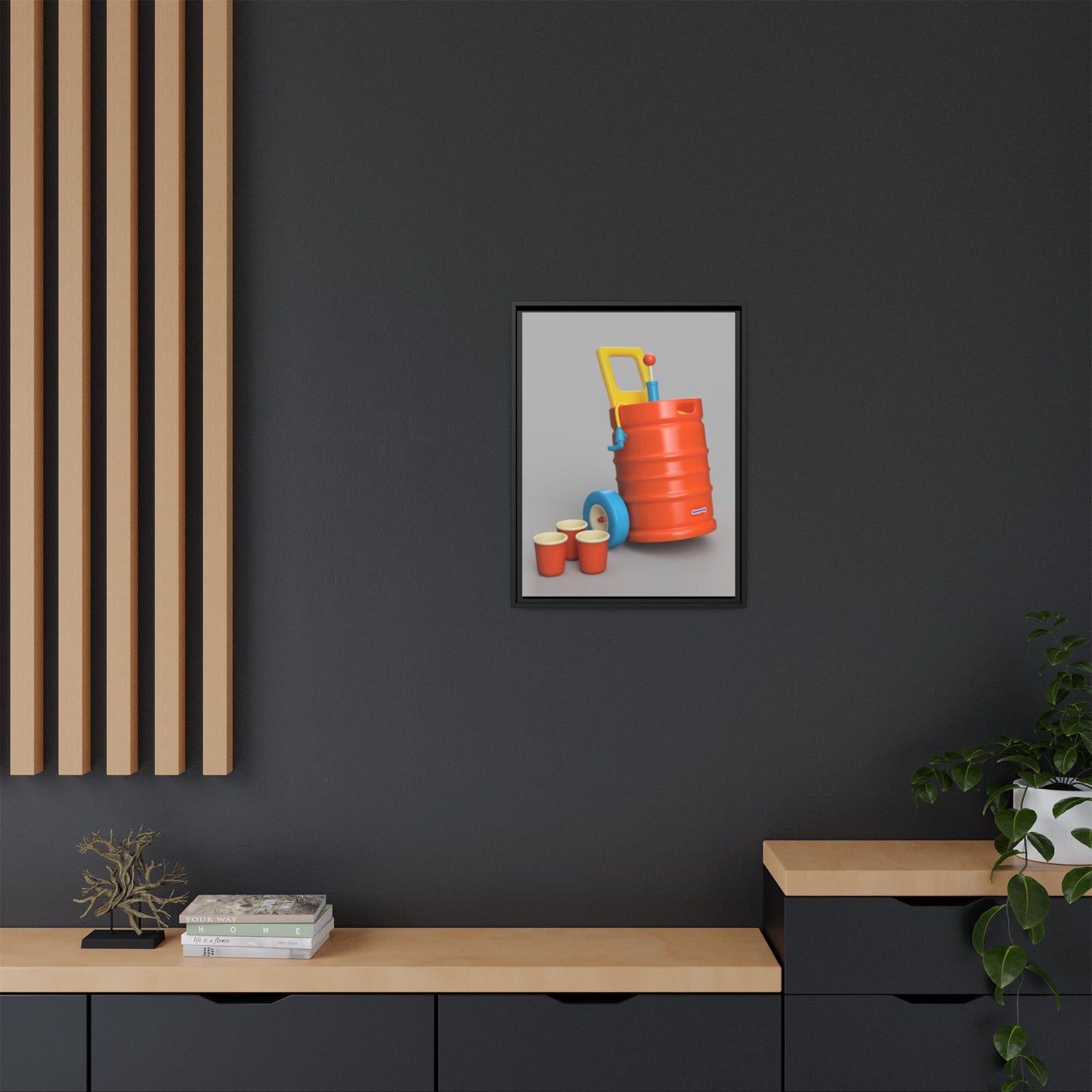 Keg Framed Canvas Gallery Wrap