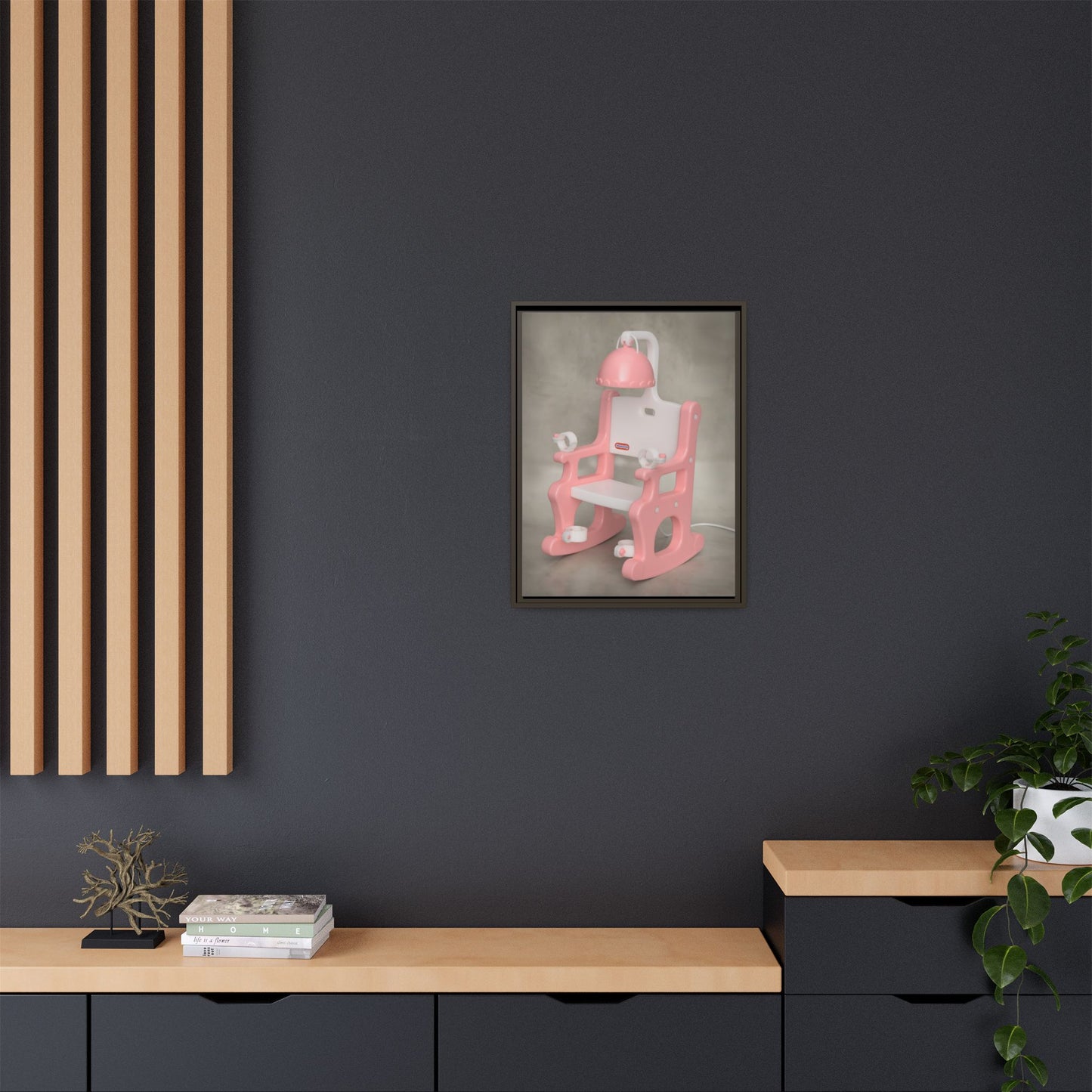 Electric Chair Framed Canvas Gallery Wrap
