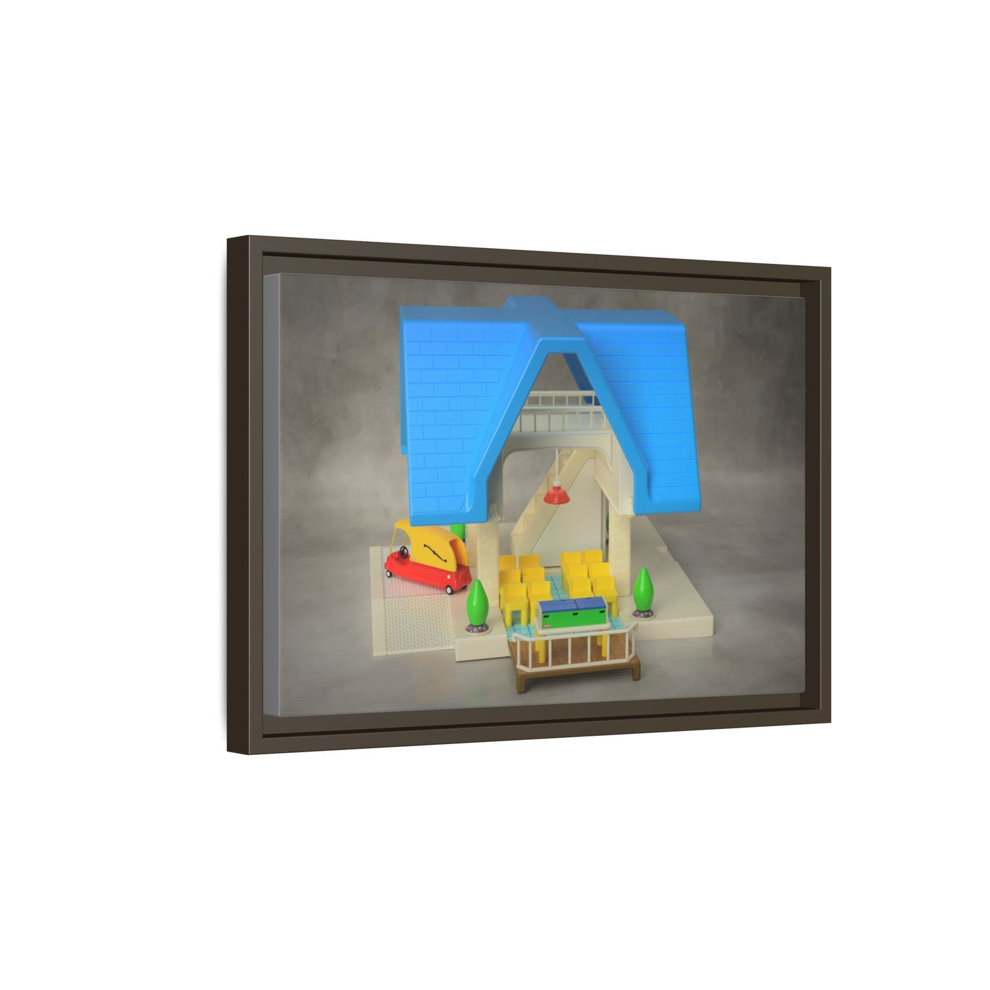 Funeral Home Dollhouse Framed Canvas Gallery Wrap