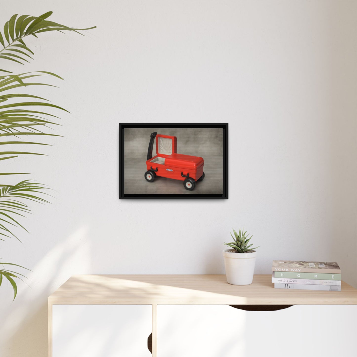 Casket Wagon Framed Canvas Gallery Wrap