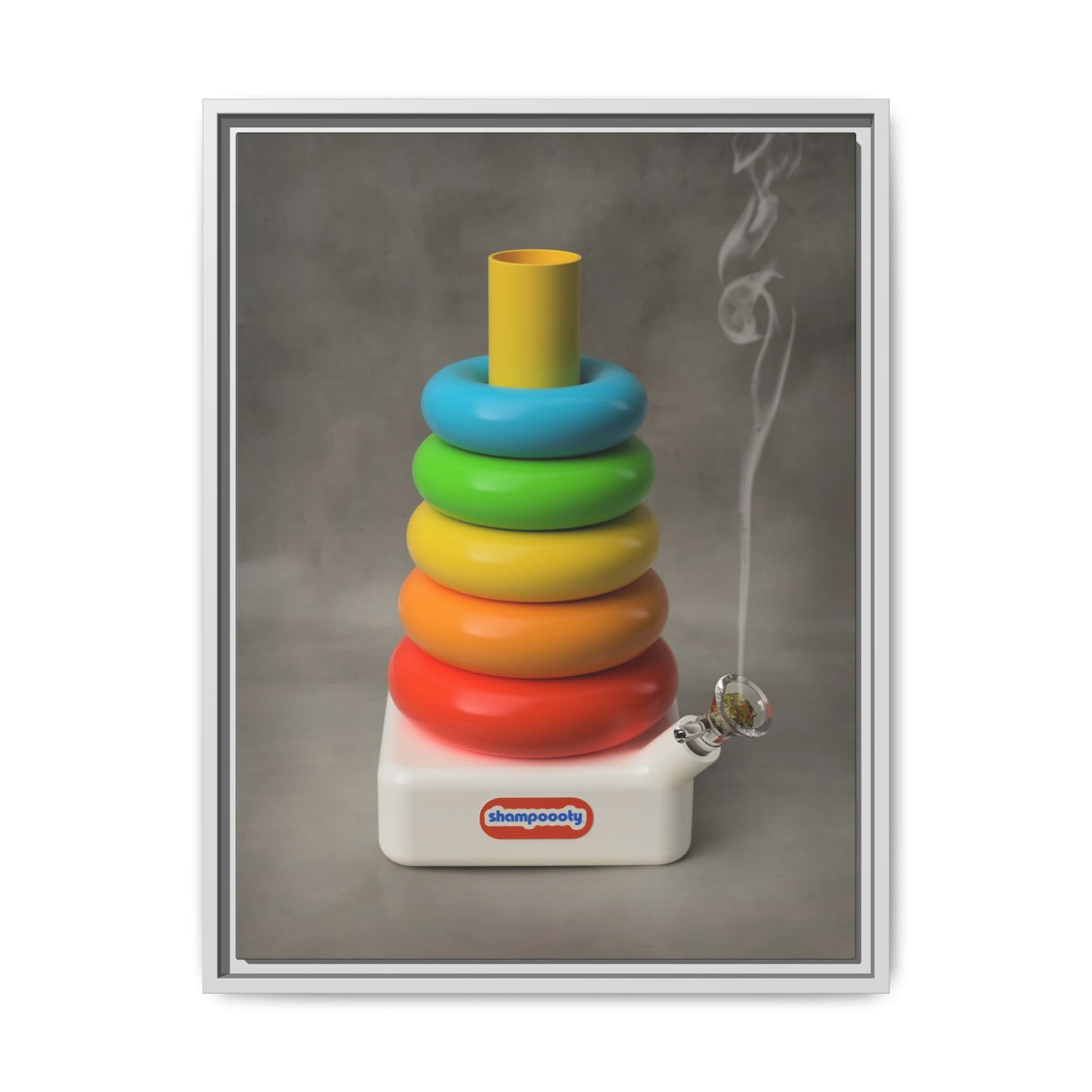 Happy Bubbler Framed Gallery Canvas Wrap