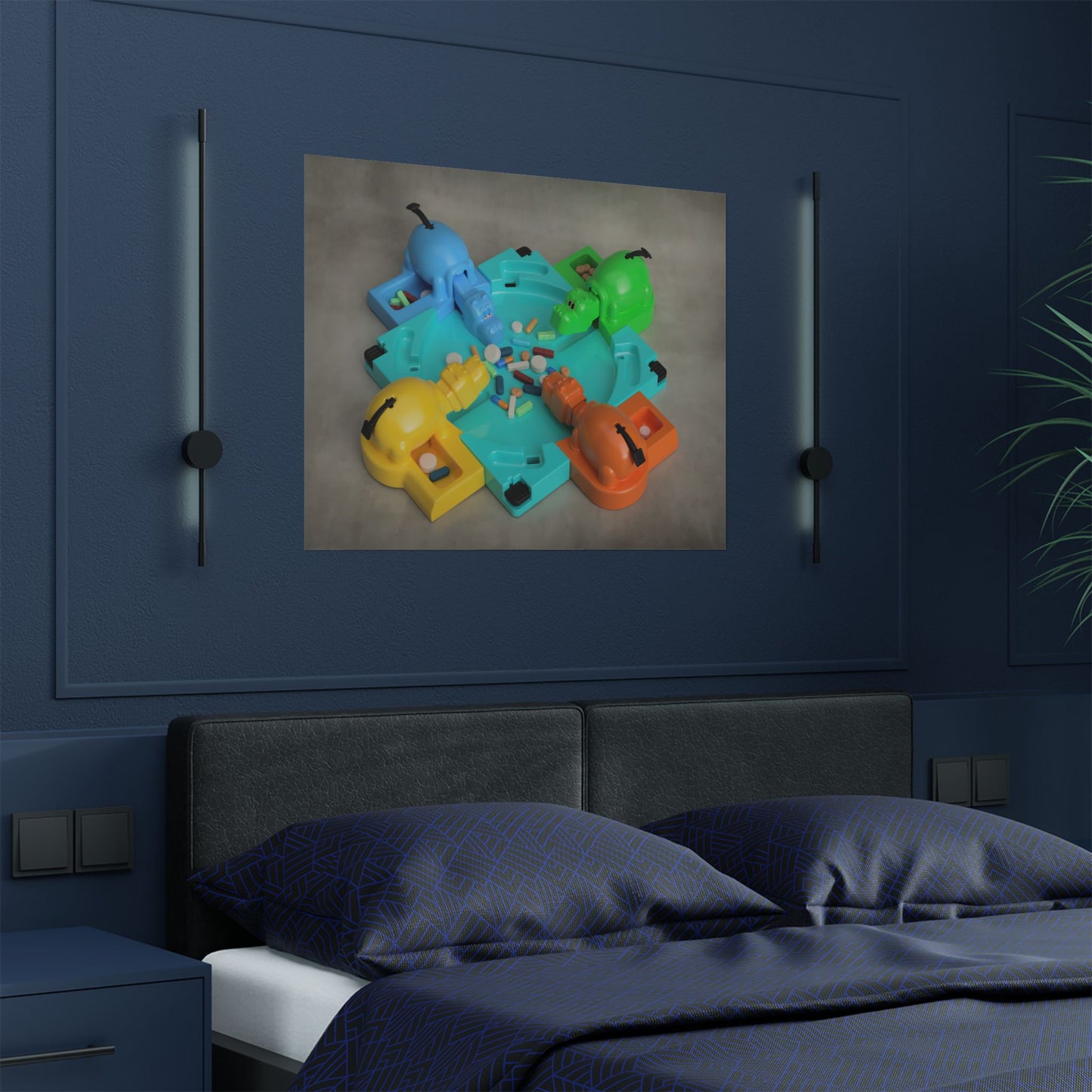 Hungry Hippos Archival Print