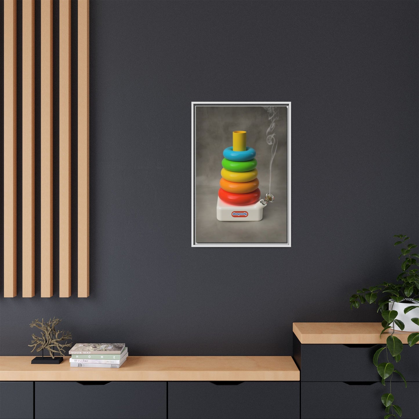 Happy Bubbler Framed Gallery Canvas Wrap