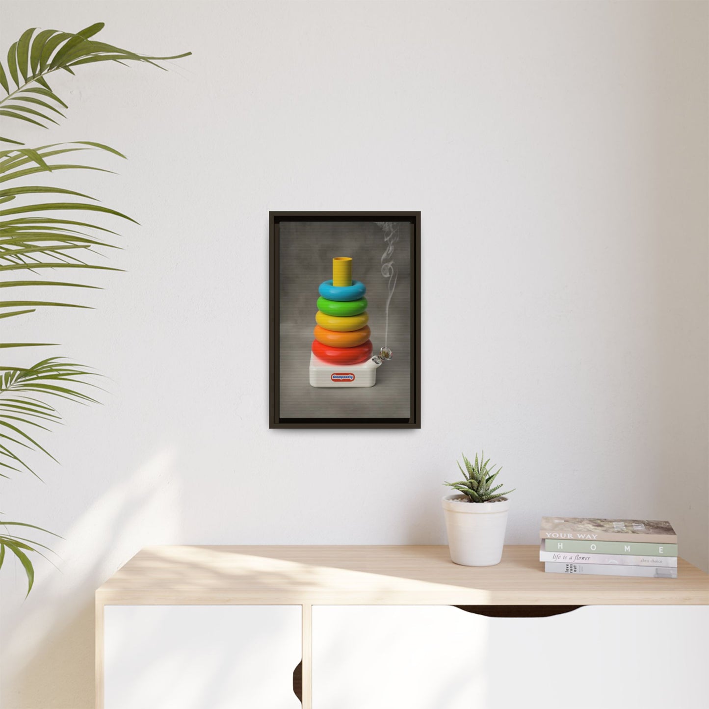 Happy Bubbler Framed Gallery Canvas Wrap