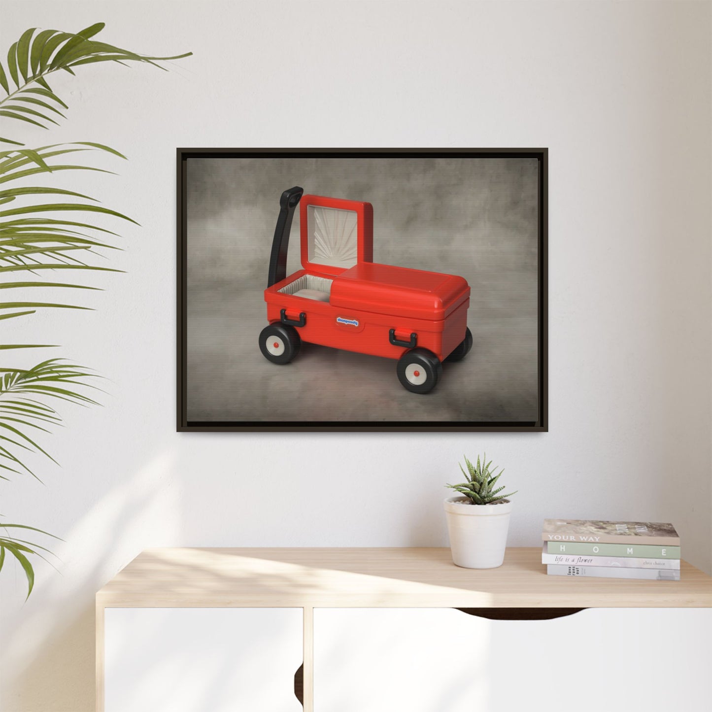 Casket Wagon Framed Canvas Gallery Wrap