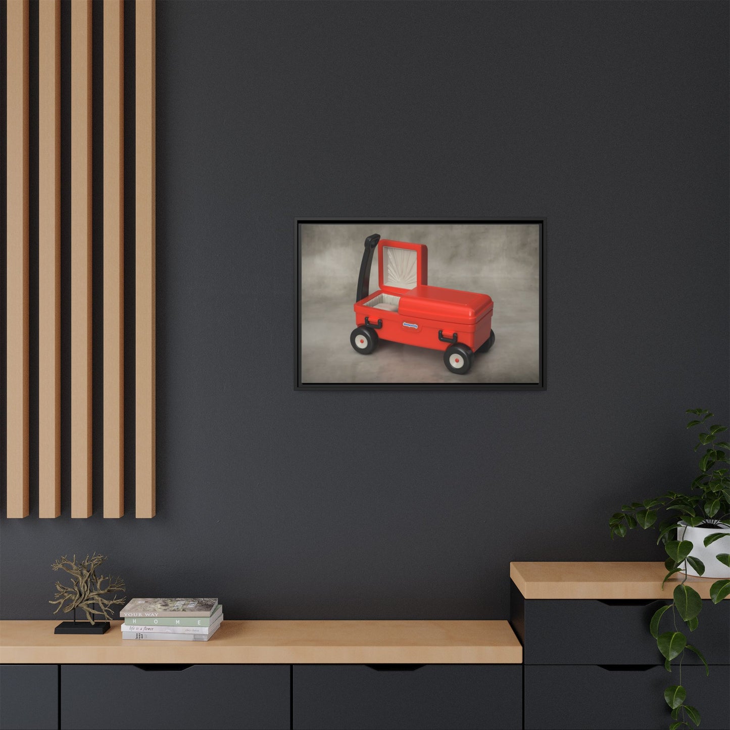 Casket Wagon Framed Canvas Gallery Wrap