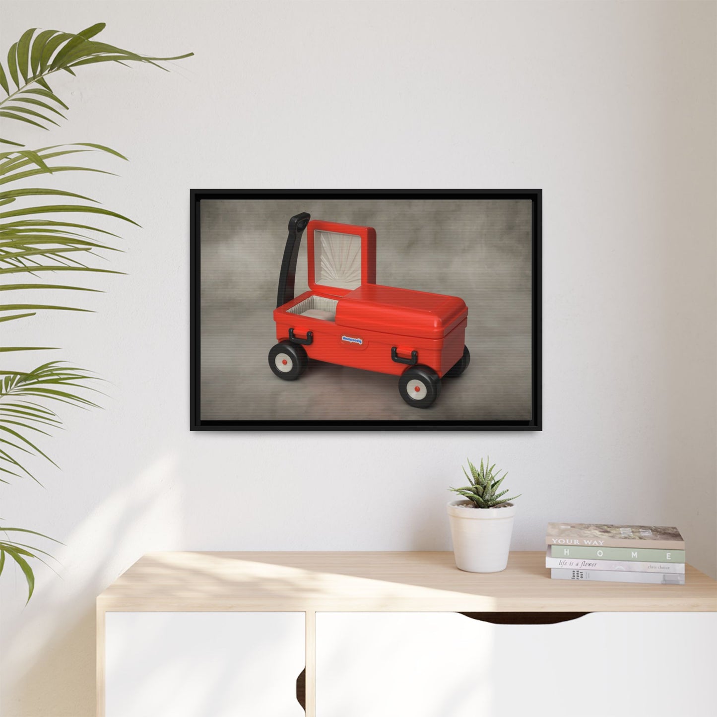 Casket Wagon Framed Canvas Gallery Wrap