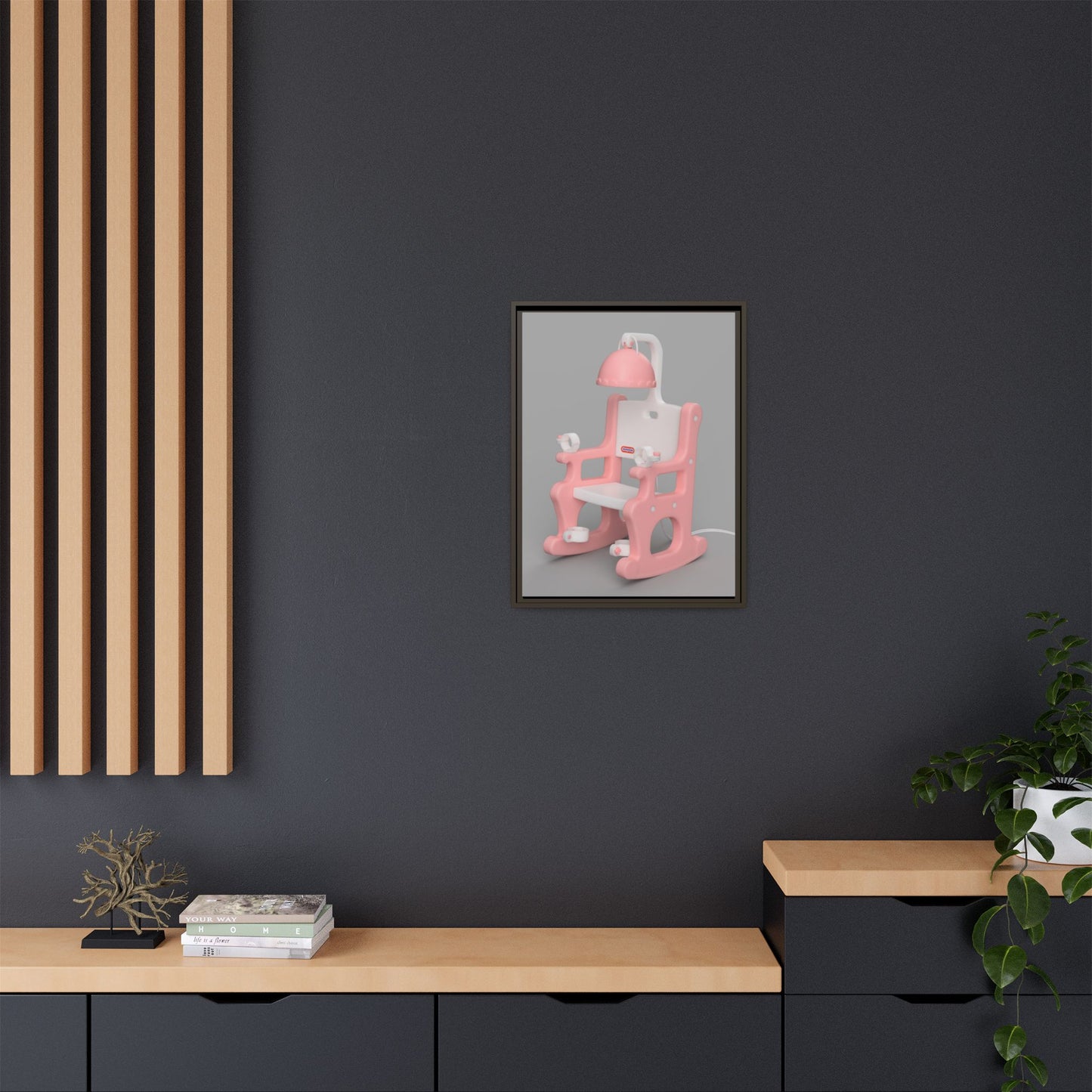 Electric Chair Framed Canvas Gallery Wrap