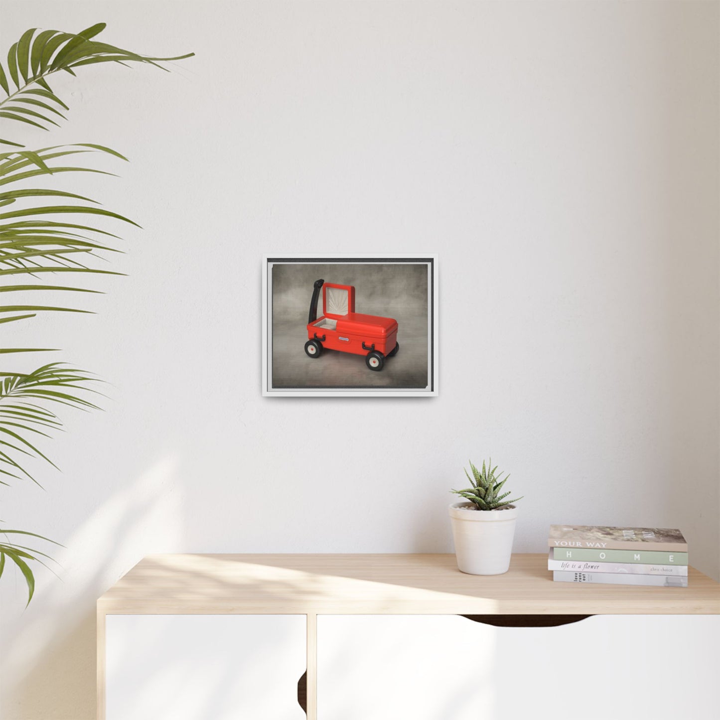 Casket Wagon Framed Canvas Gallery Wrap