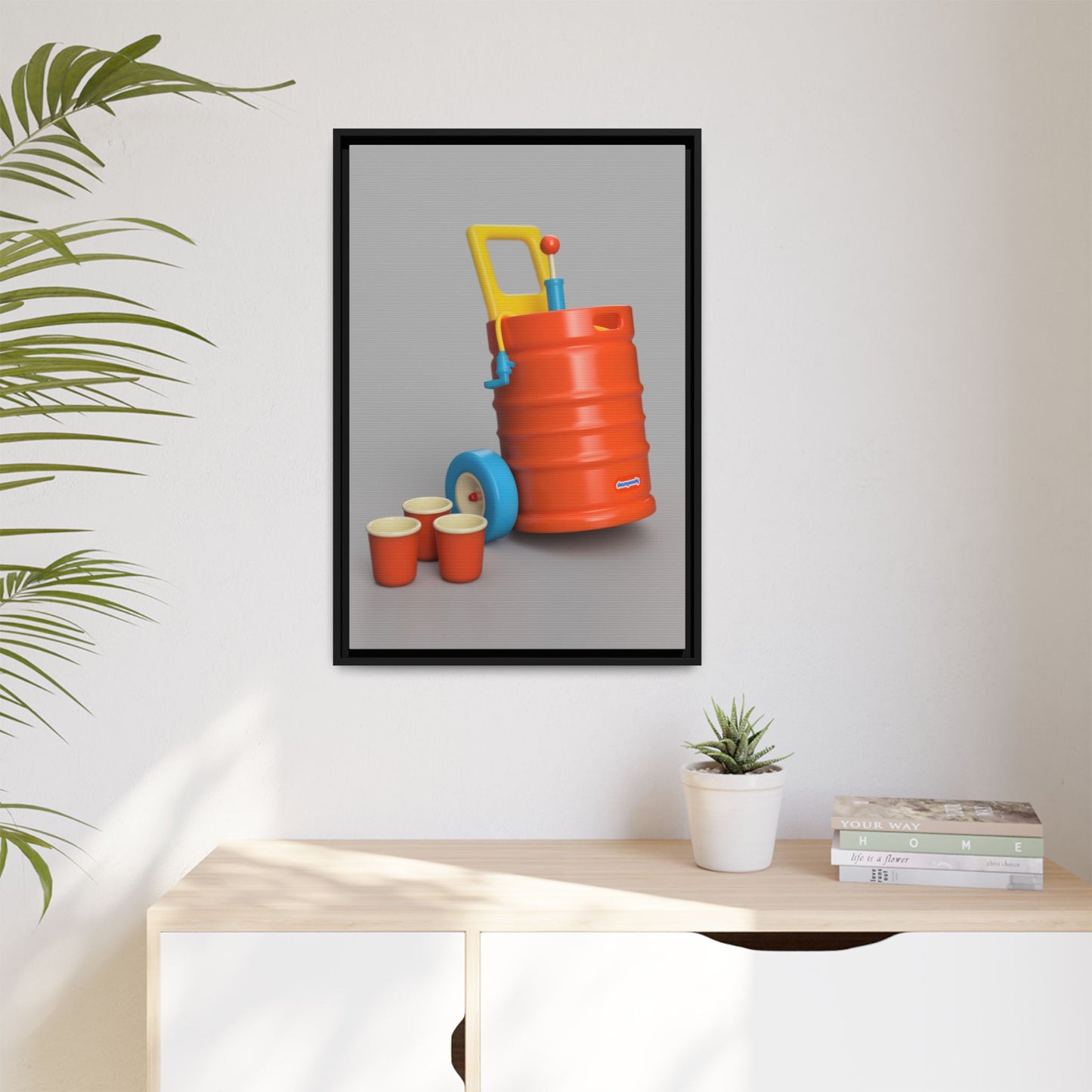 Keg Framed Canvas Gallery Wrap