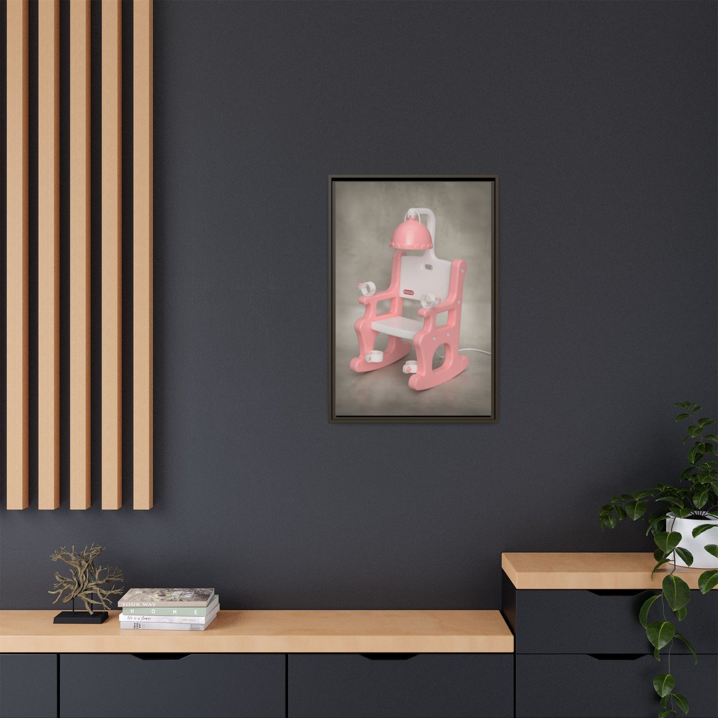 Electric Chair Framed Canvas Gallery Wrap