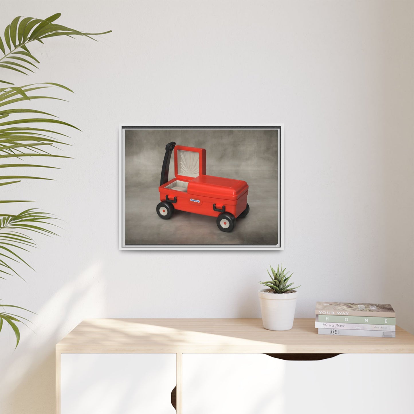 Casket Wagon Framed Canvas Gallery Wrap