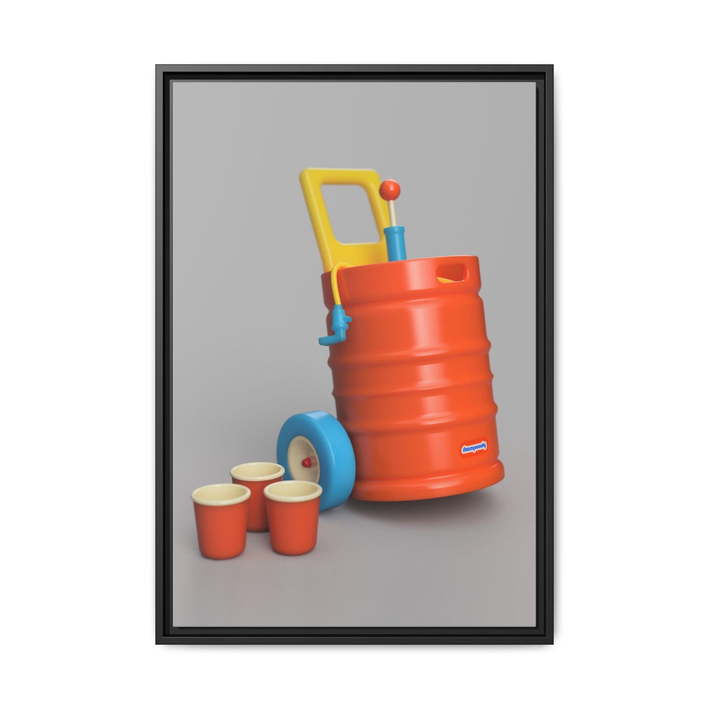 Keg Framed Canvas Gallery Wrap